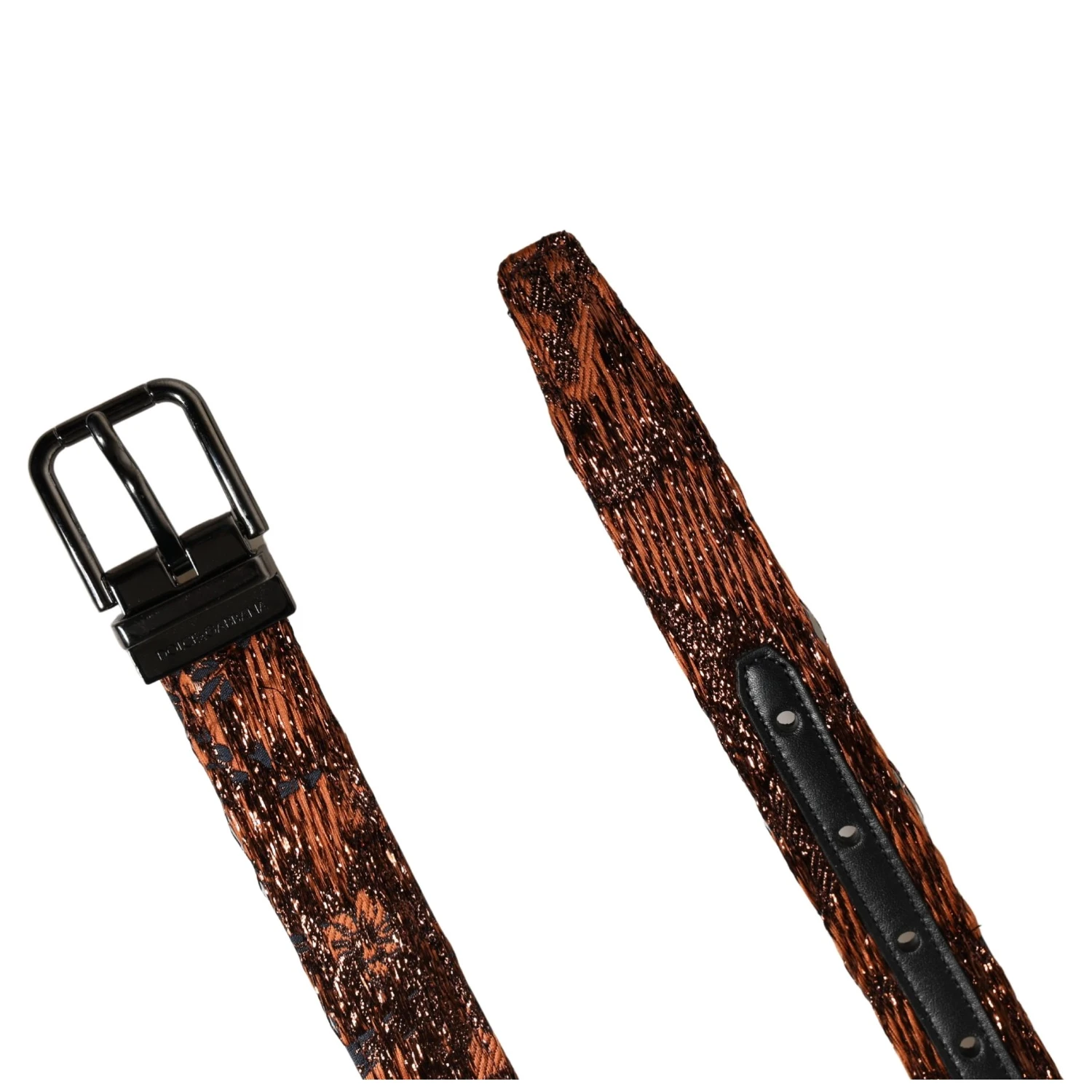Men Brown Classic Polyester Metal Buckle Belt