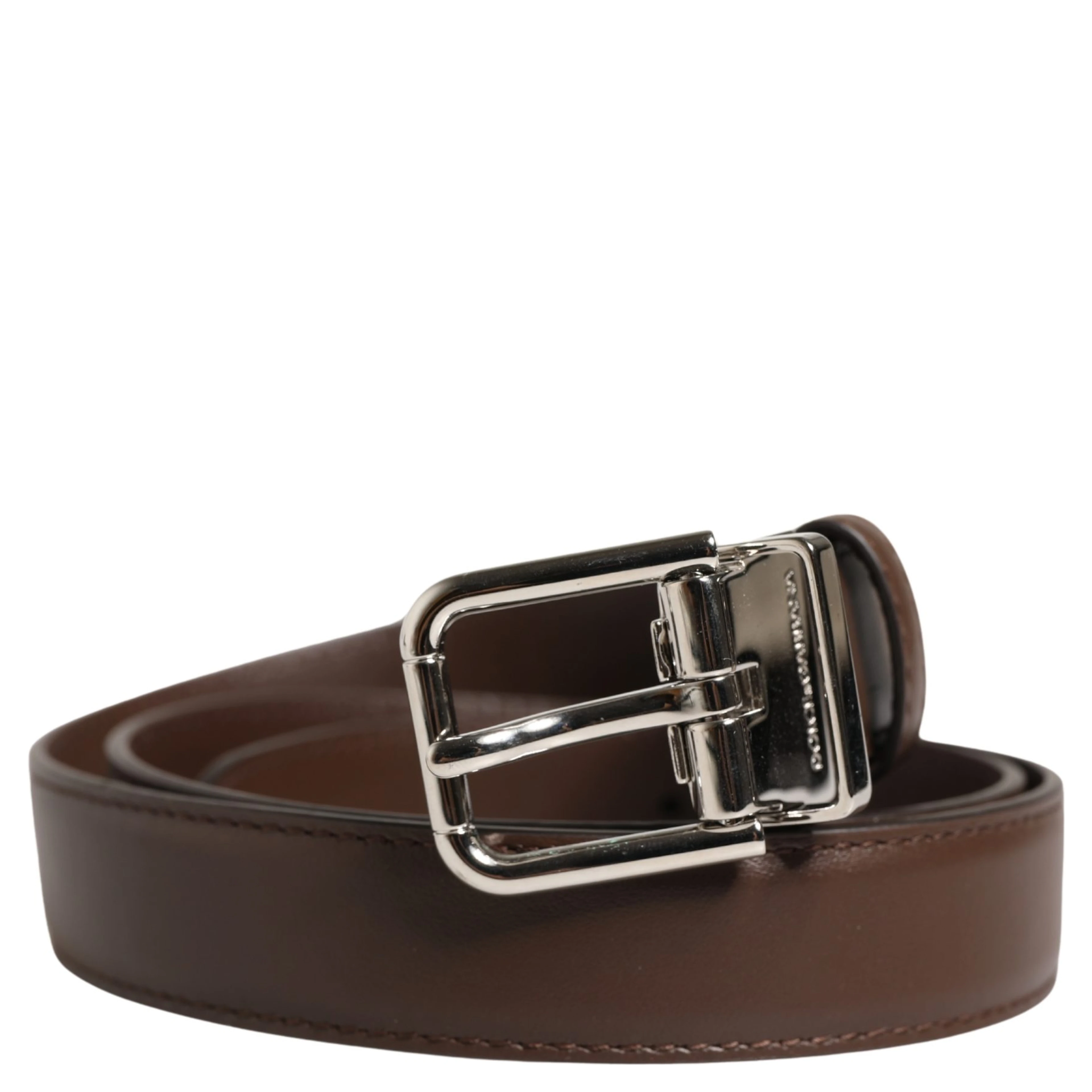Belt Men Brown Classic Leather Metal Buckle Belt
