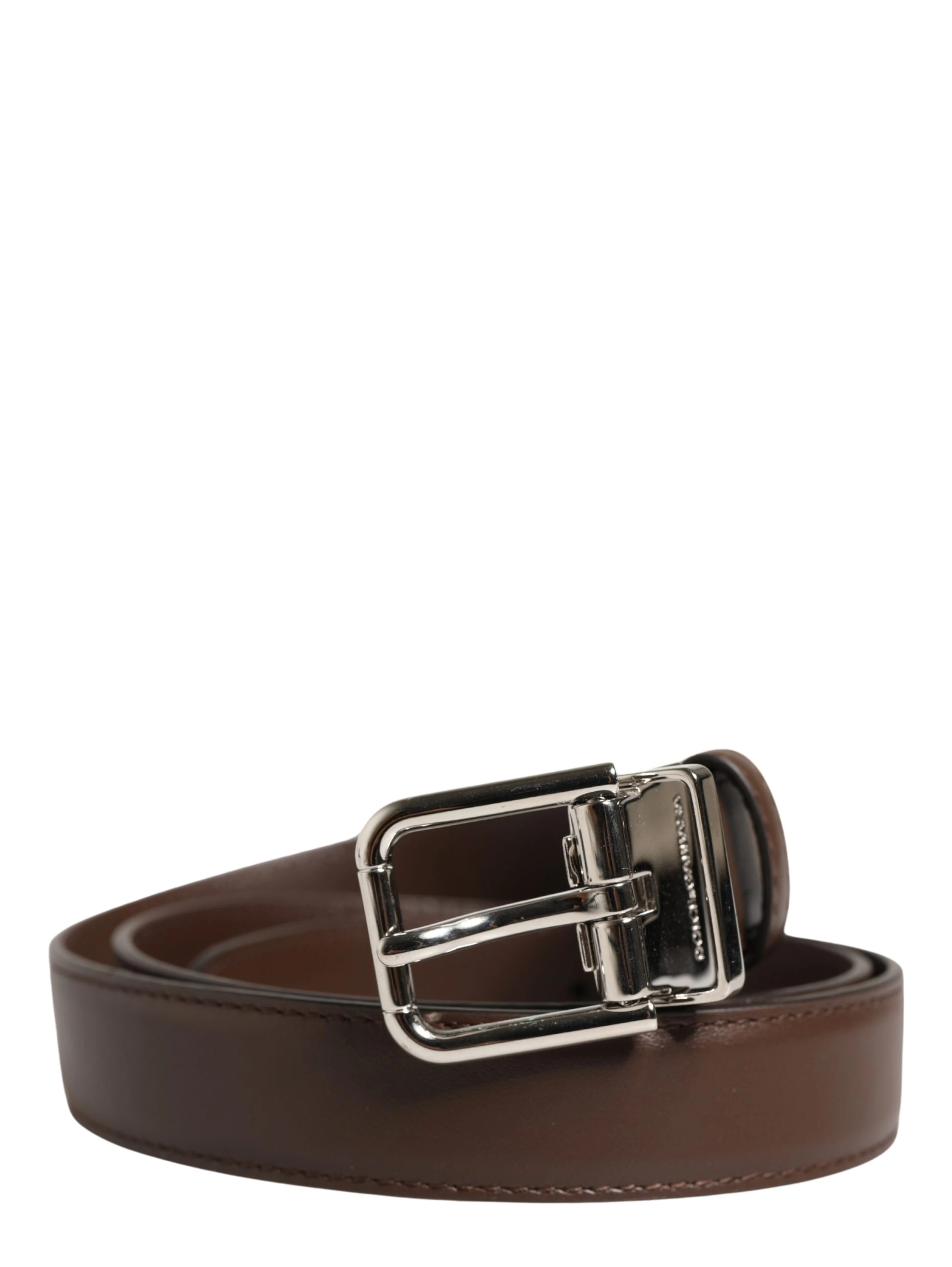 Belt Men Brown Classic Leather Metal Buckle Belt