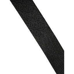Men Black DG Logo Polyester Metal Buckle Belt