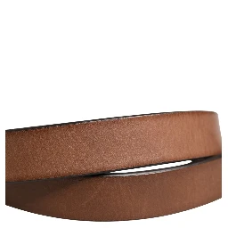 Men Brown Classic Leather Metal Buckle Belt