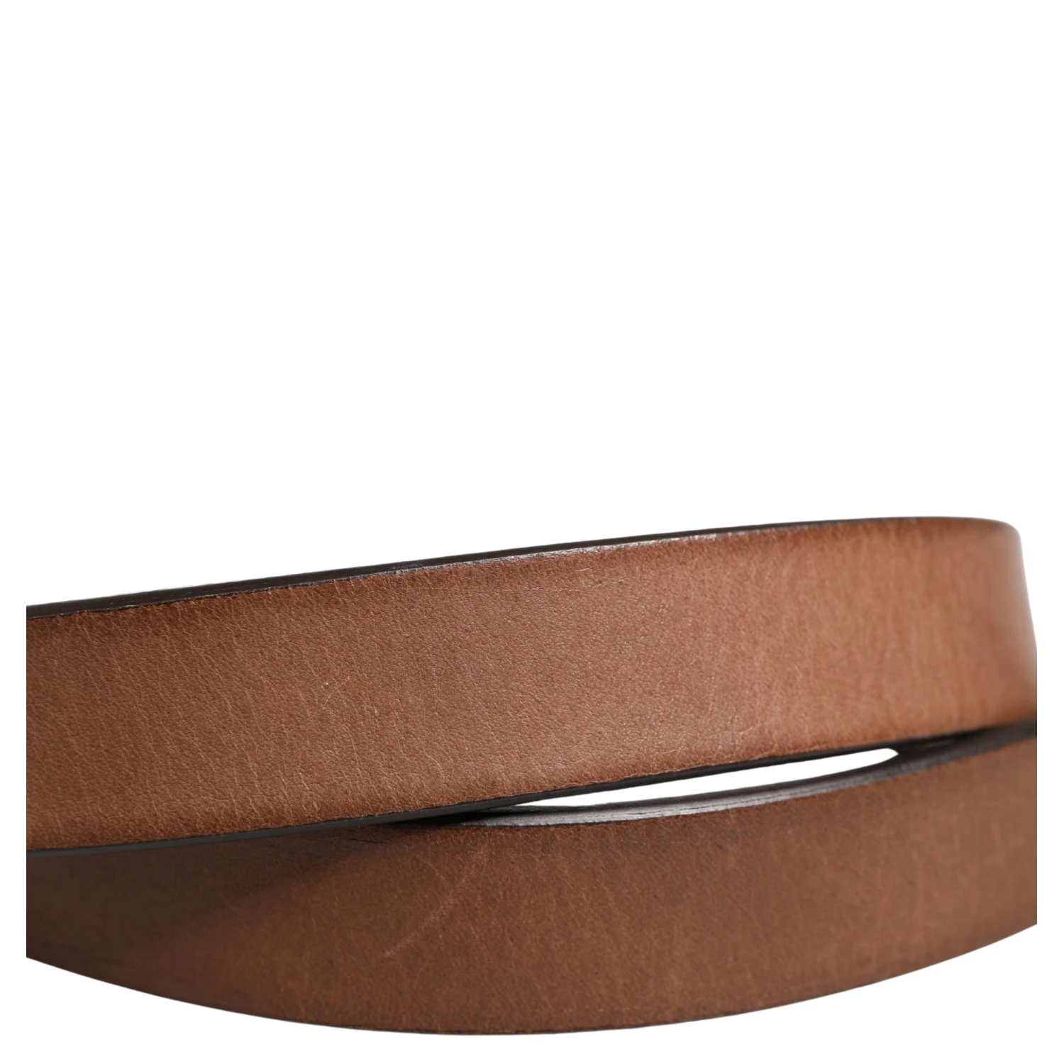 Men Brown Classic Leather Metal Buckle Belt