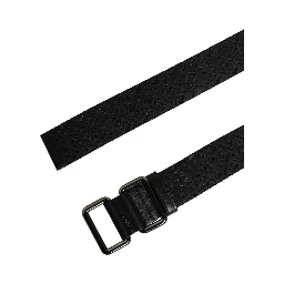 Men Black DG Logo Polyester Metal Buckle Belt