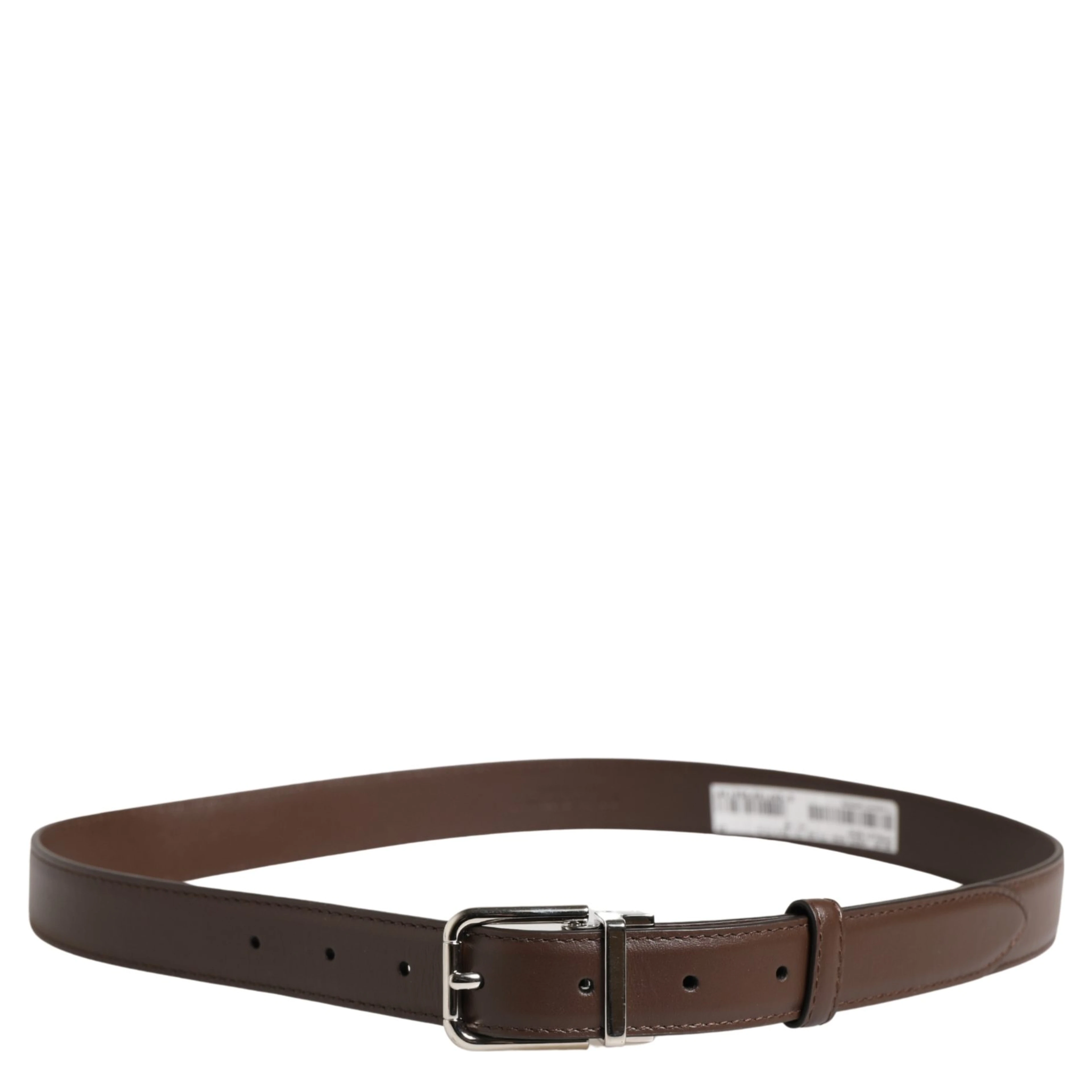 Belt Men Brown Classic Leather Metal Buckle Belt
