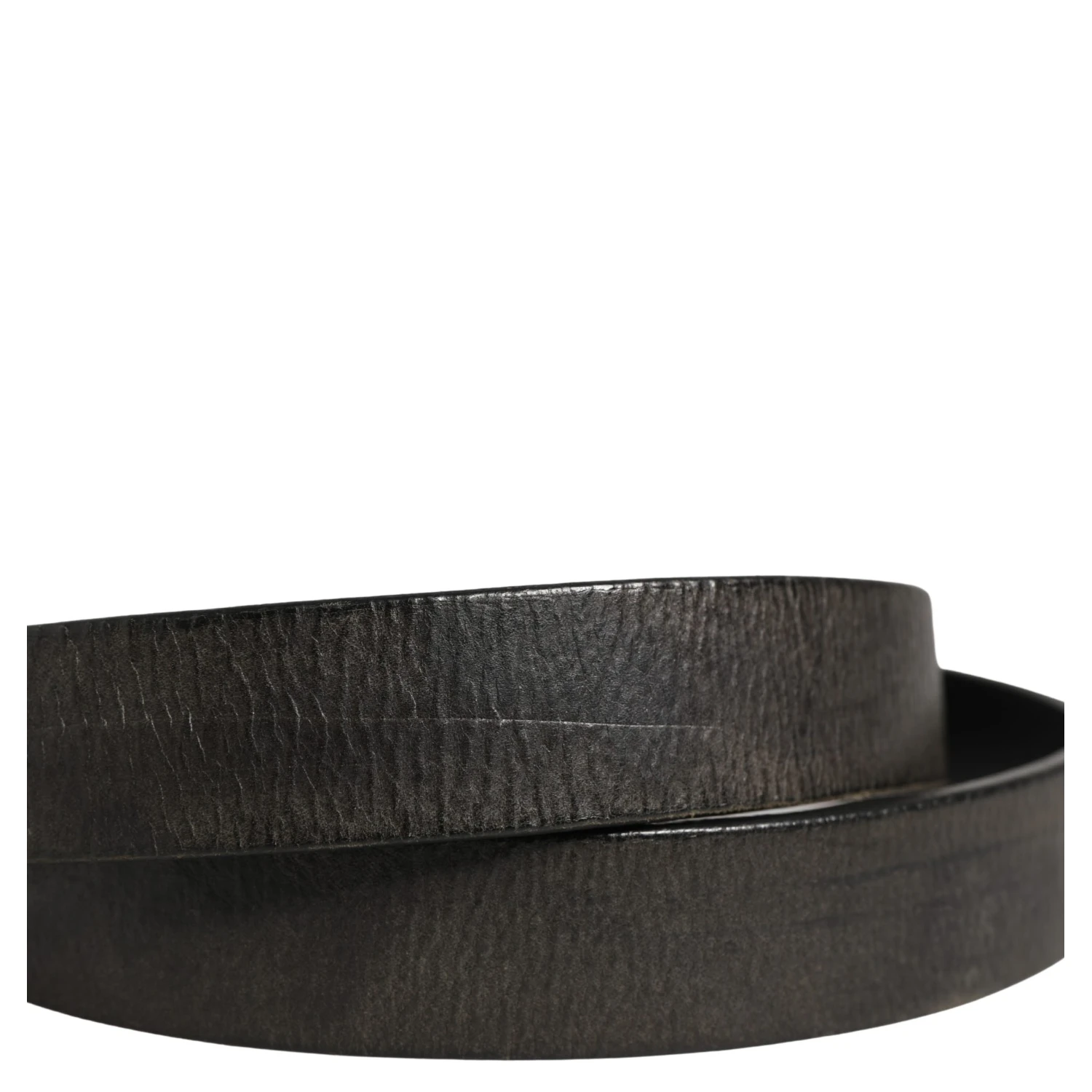 Men Black Classic Leather Metal Buckle Belt