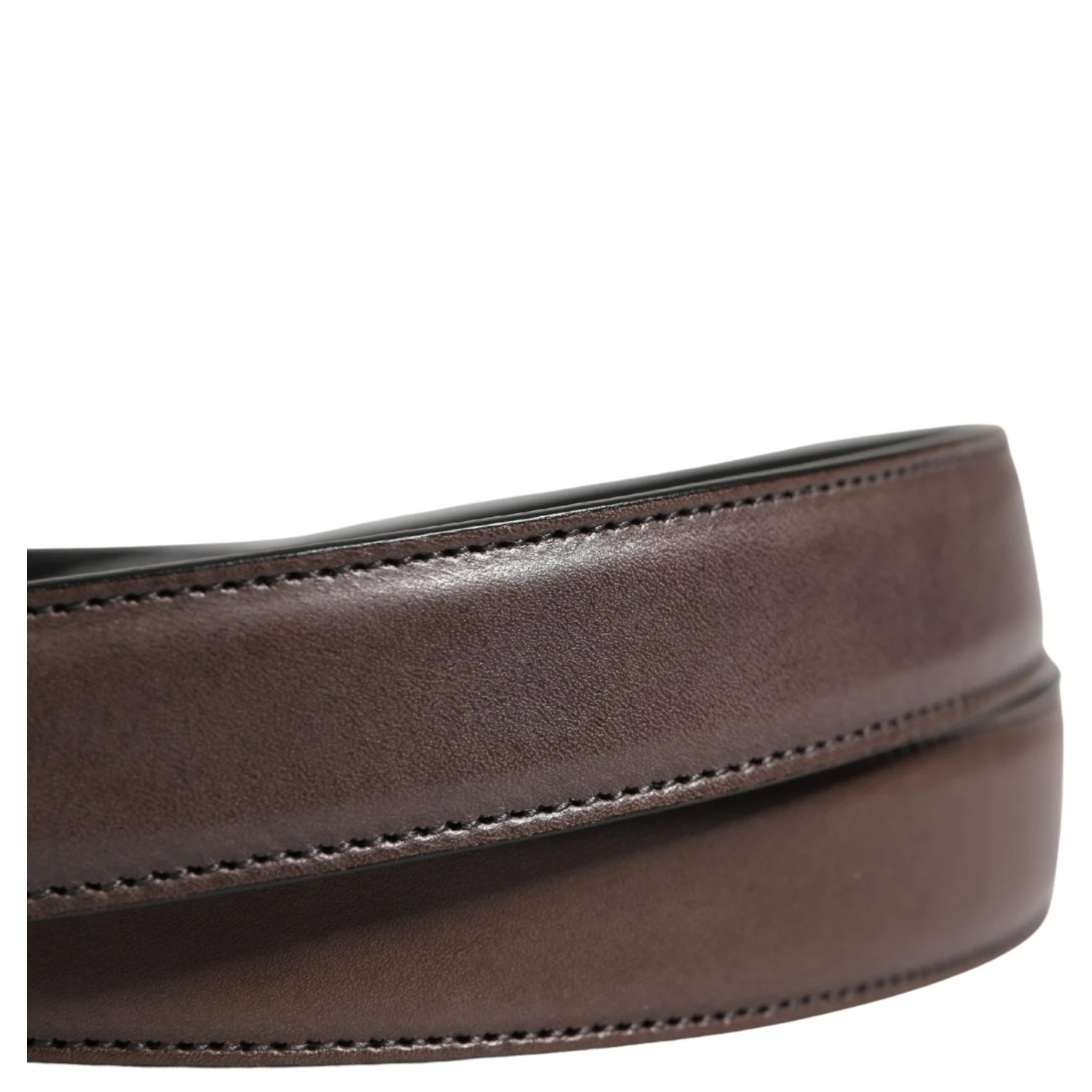 Men Brown Classic Leather Metal Buckle Belt