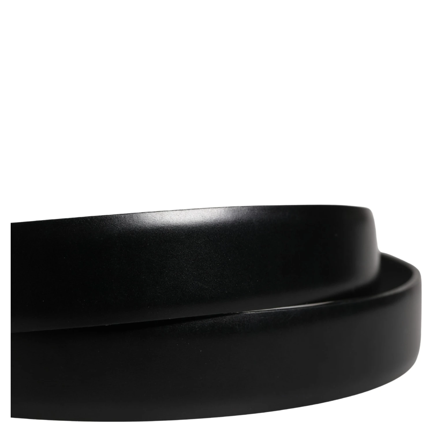 Men Black Classic Leather Metal Buckle Belt