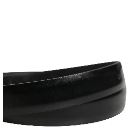 Men Black Classic Leather Metal Buckle Belt