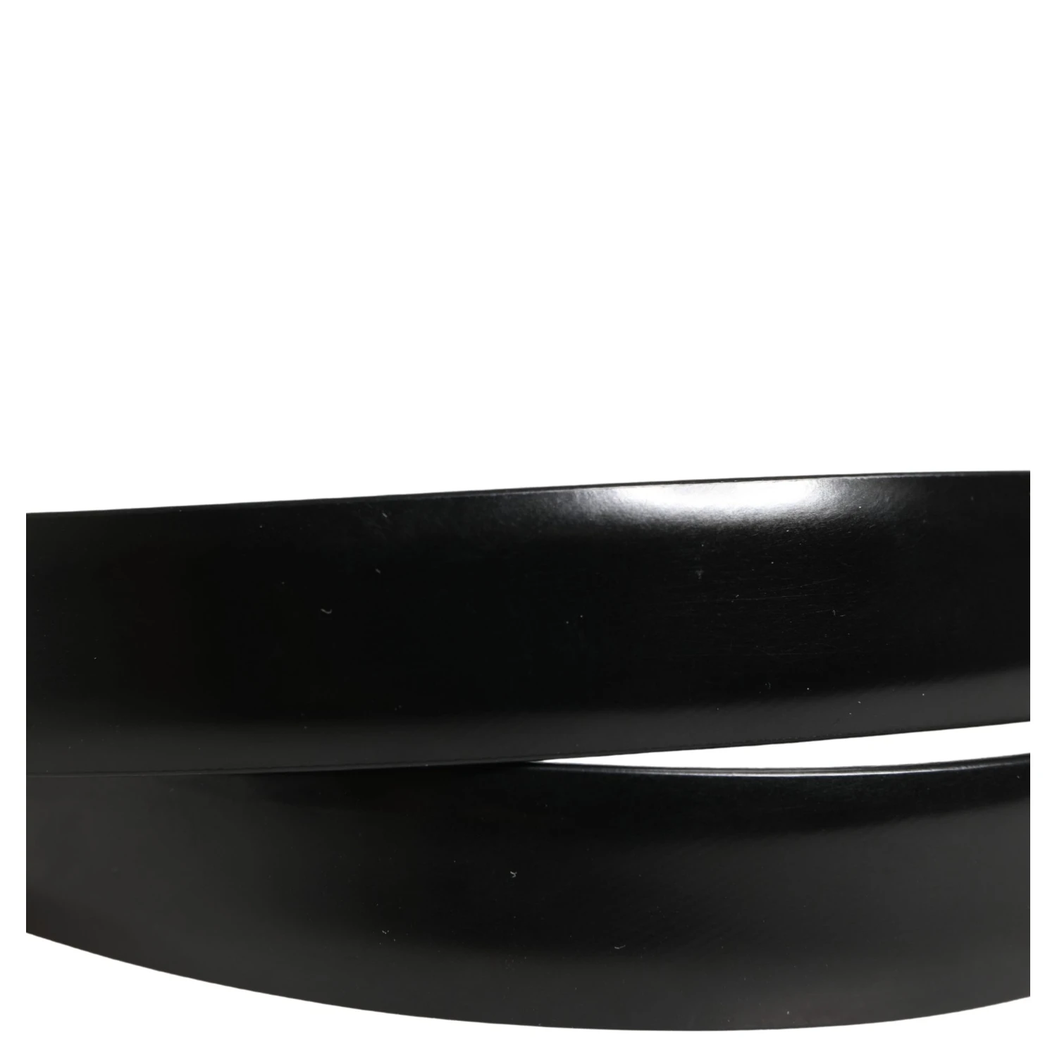 Men Black Classic Leather Metal Buckle Belt
