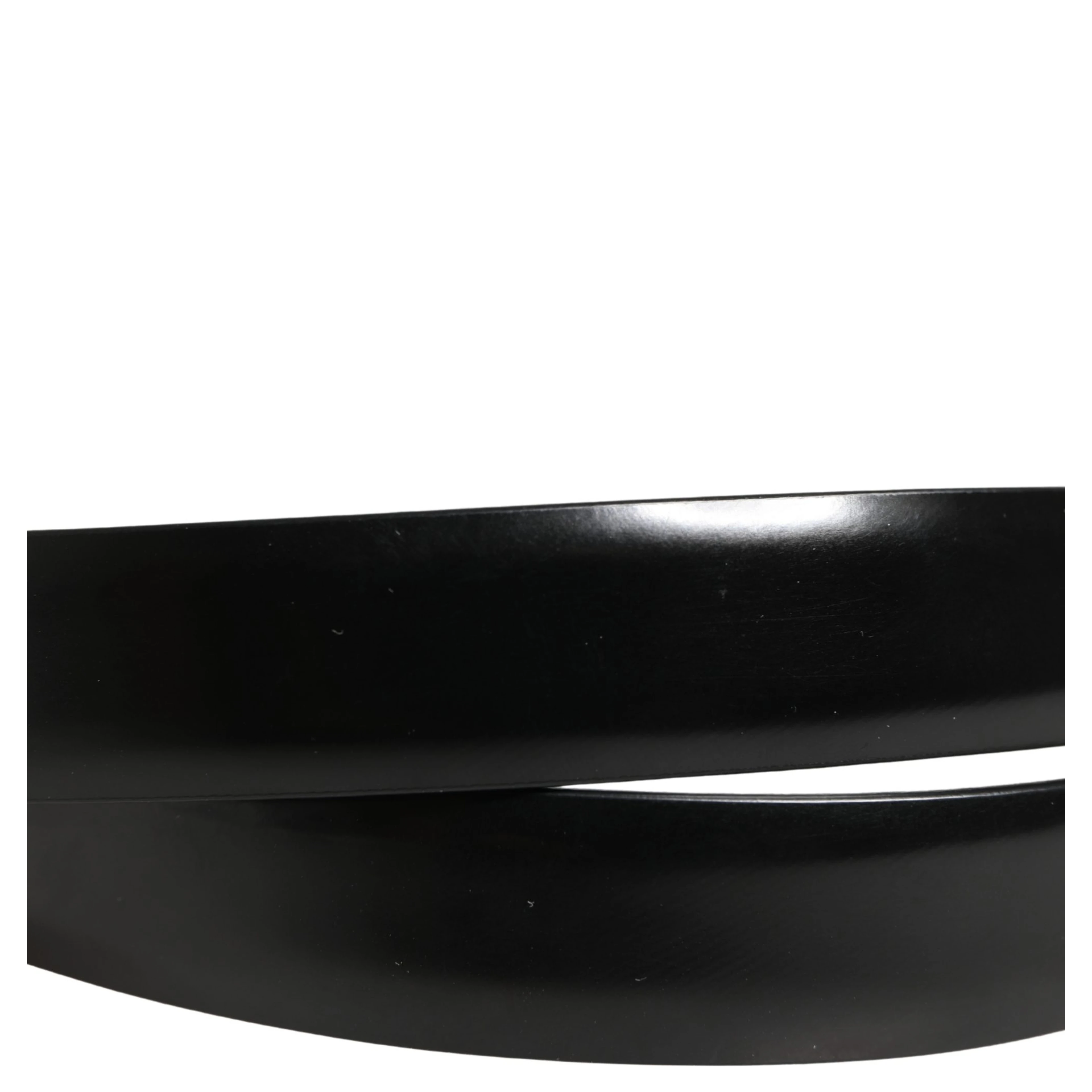Men Black Classic Leather Metal Buckle Belt