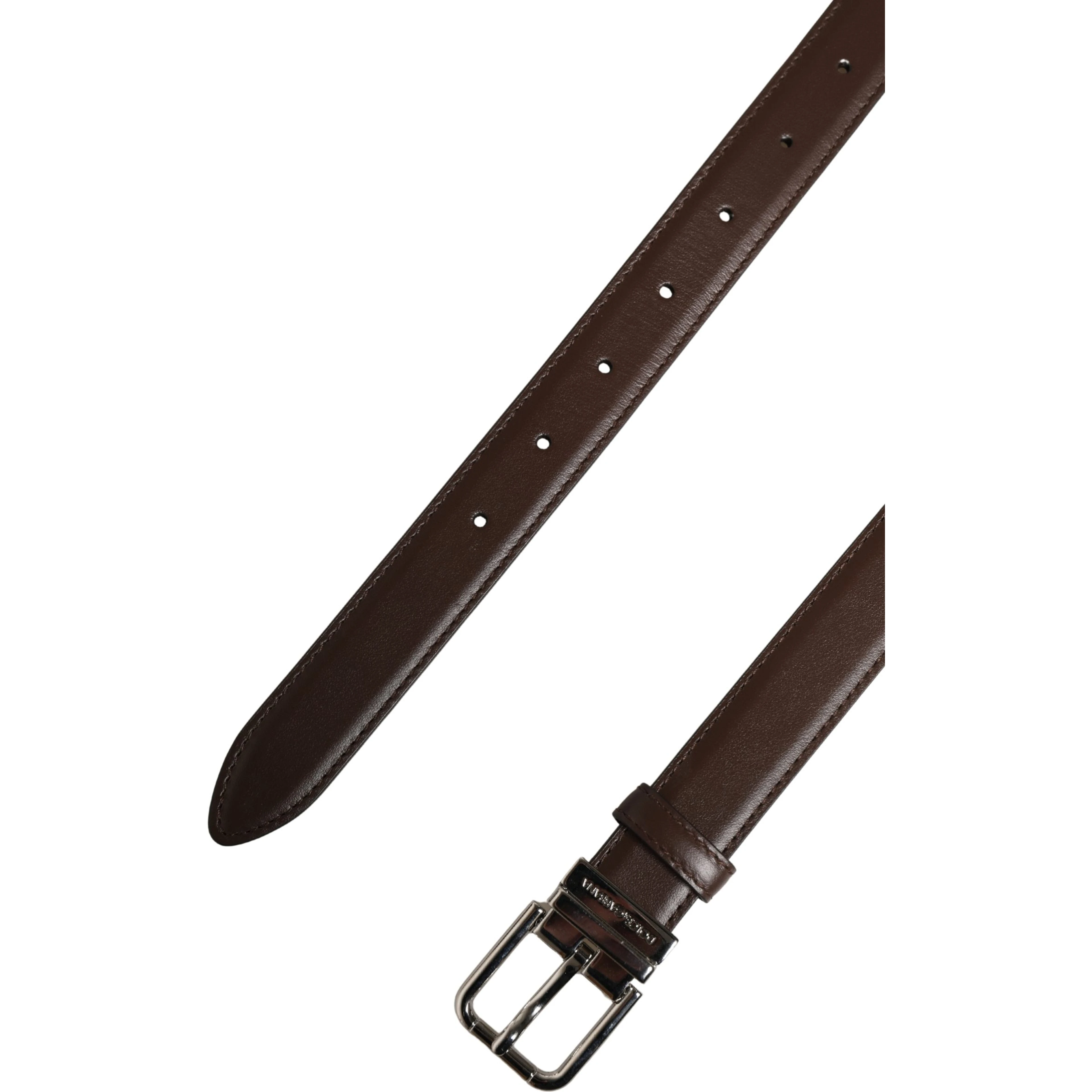 Belt Men Brown Classic Leather Metal Buckle Belt
