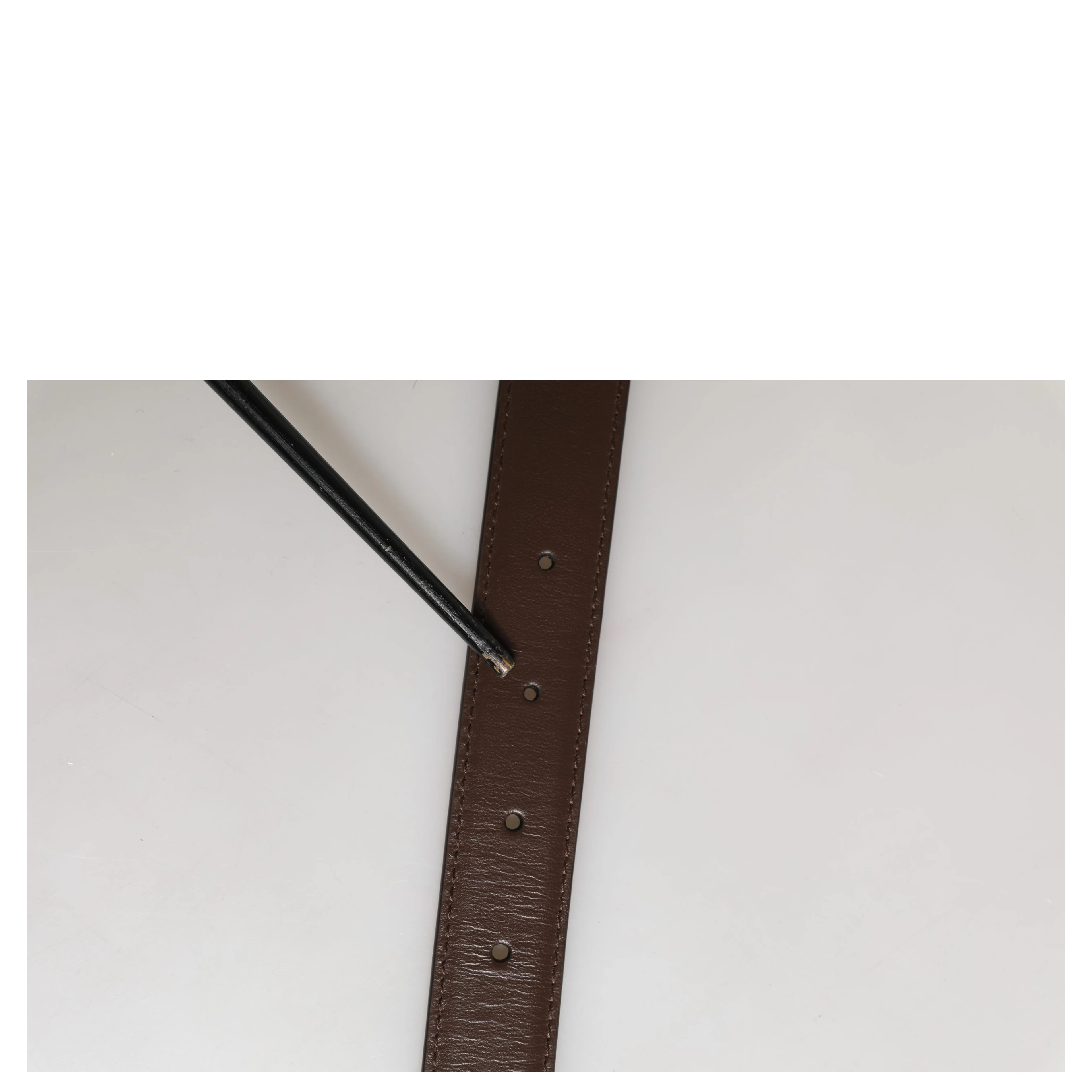Belt Men Brown Classic Leather Metal Buckle Belt