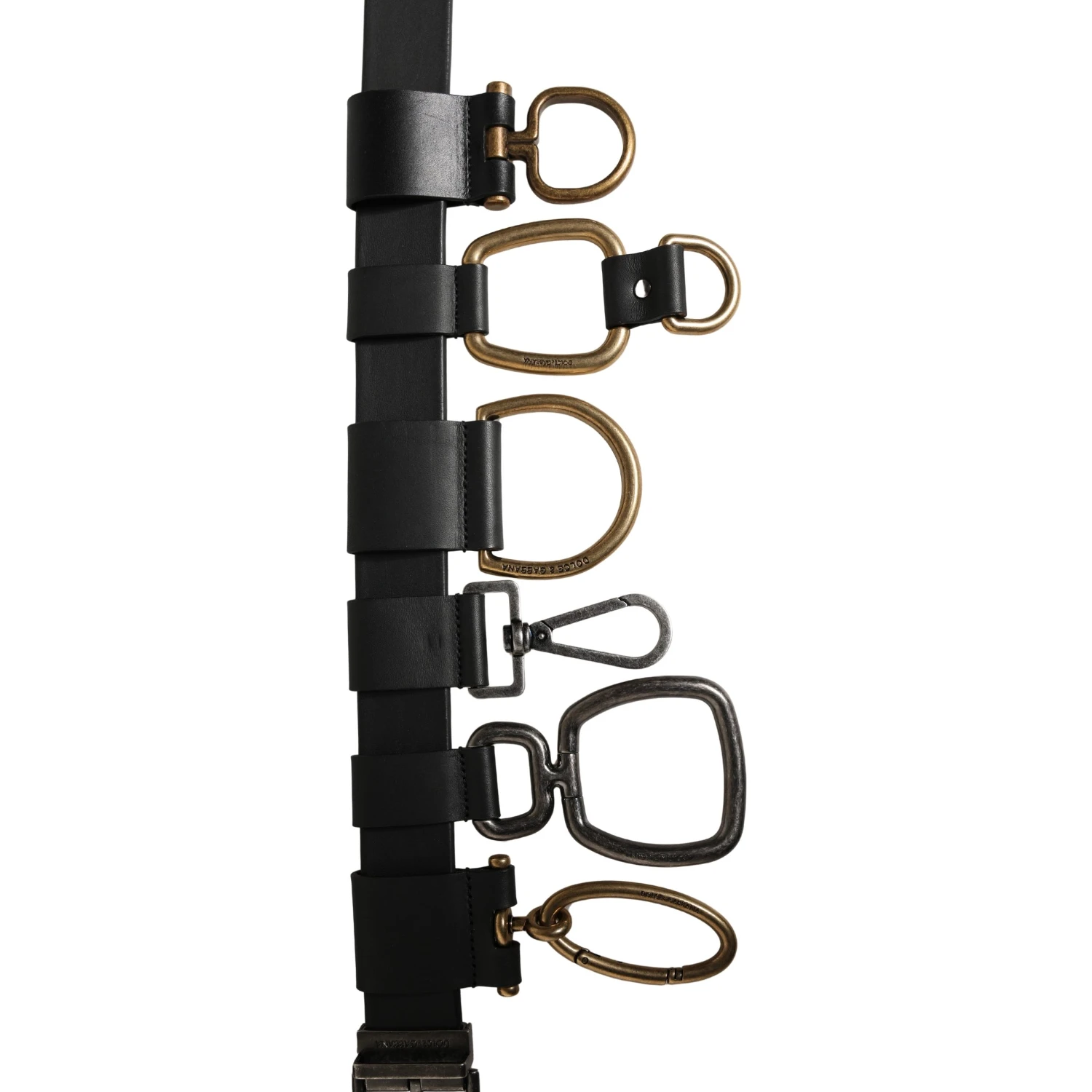 Men Black Classic Leather Metal Buckle Belt