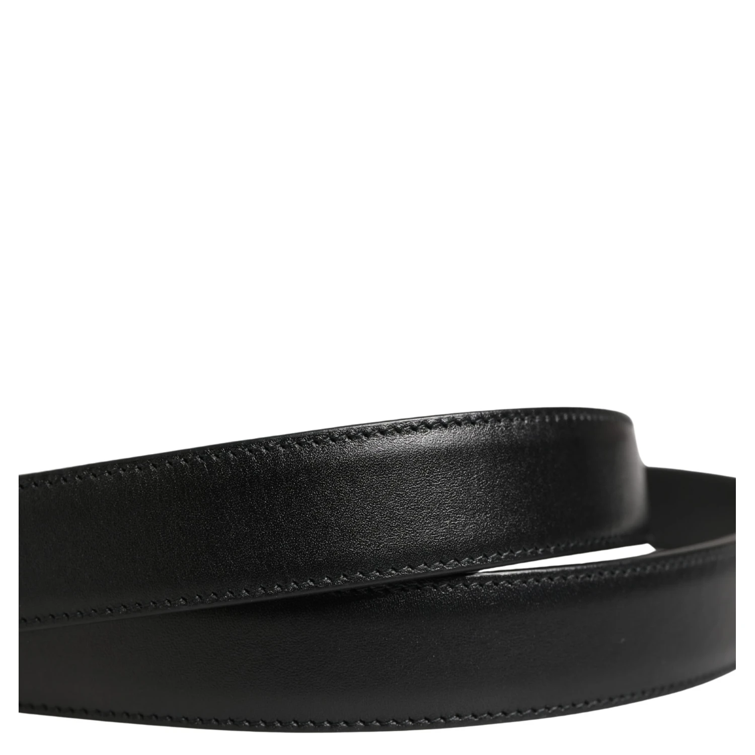 Men Black Classic Leather Metal Buckle Belt