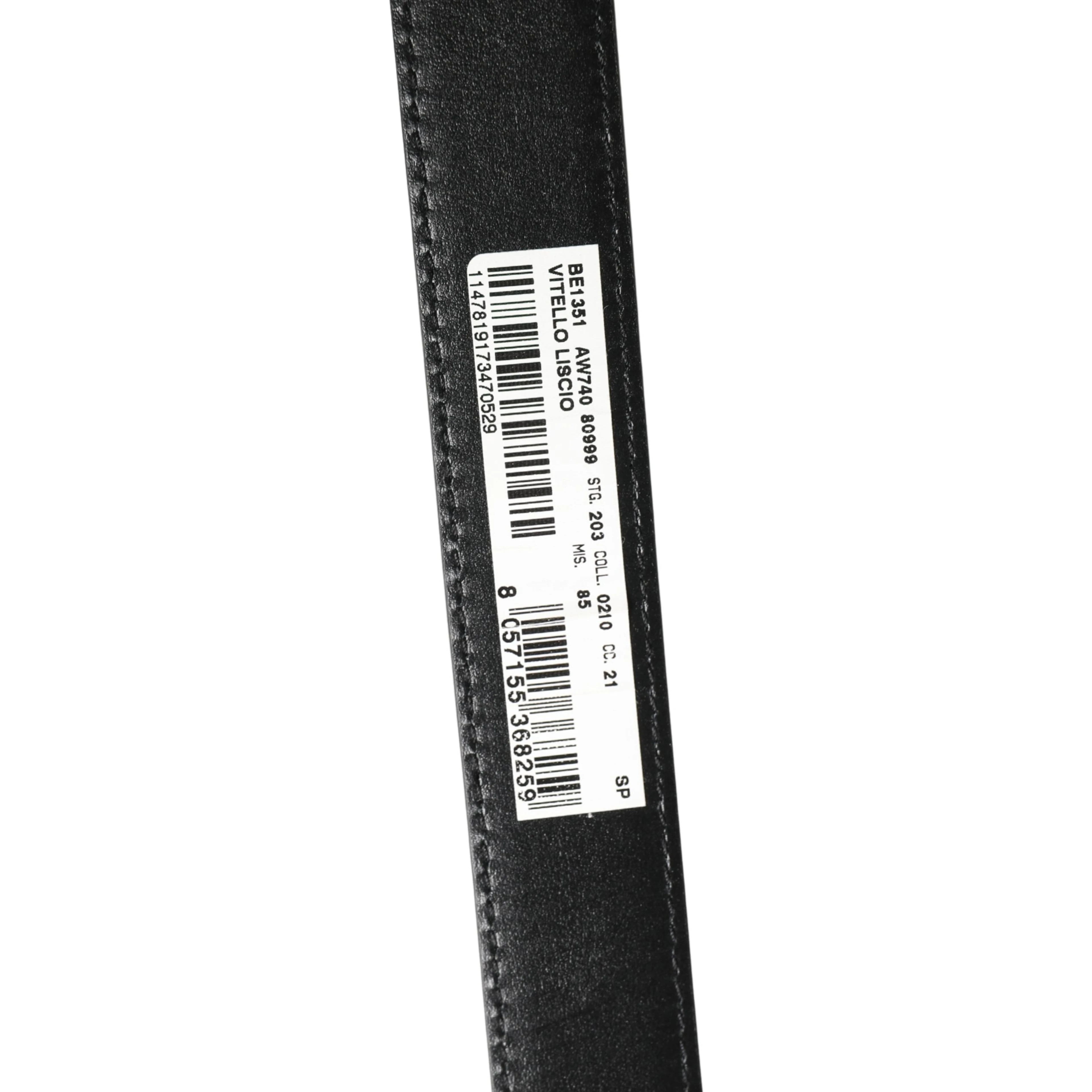 Men Black Classic Leather Metal Buckle Belt