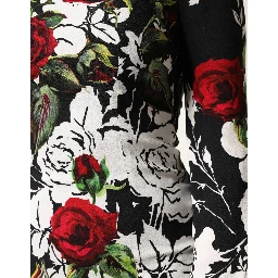 Black Floral Viscose Bodycon Long Gown Dress