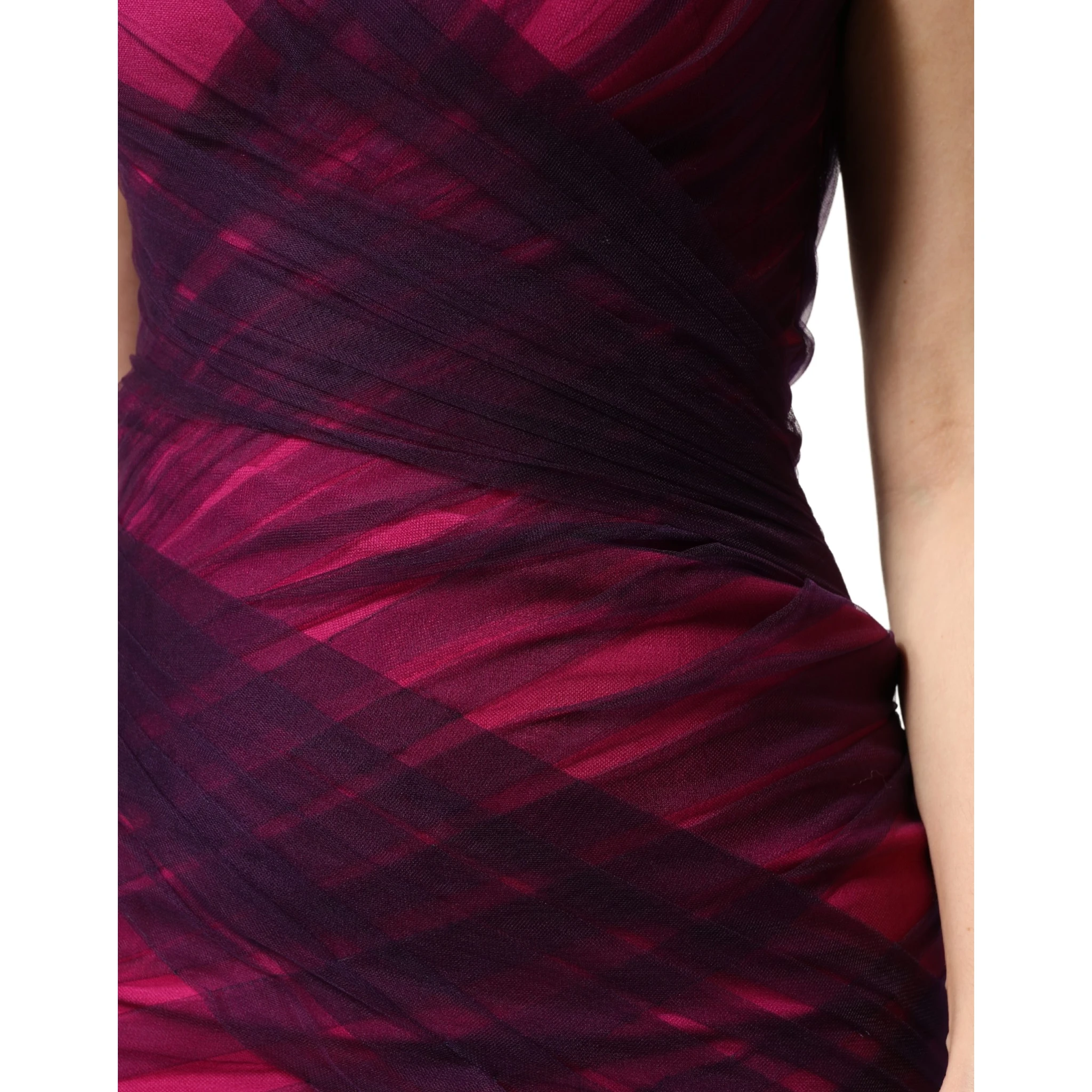 Pink Black Strapless Sheath Mermaid  Dress