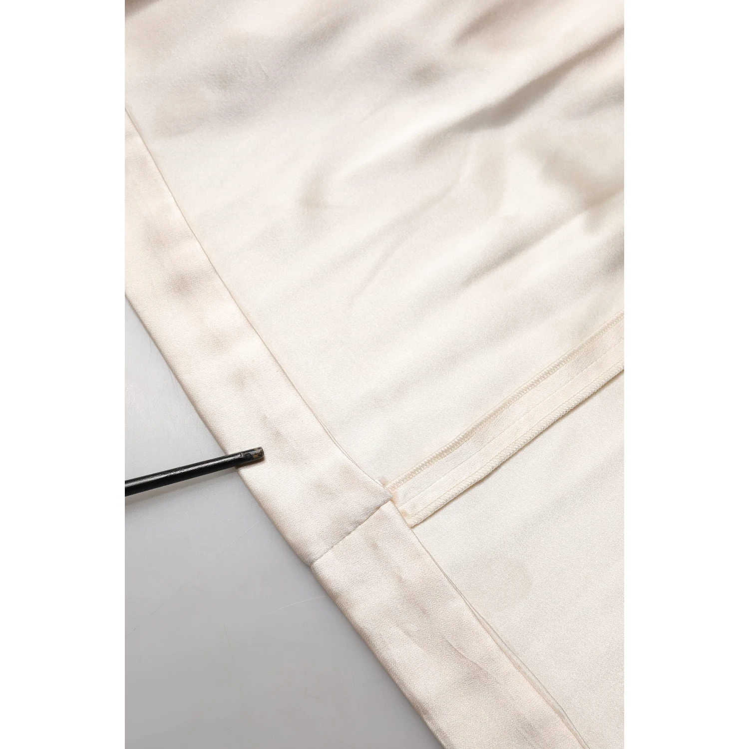 White Satin Strapless Sheath Maxi Dress