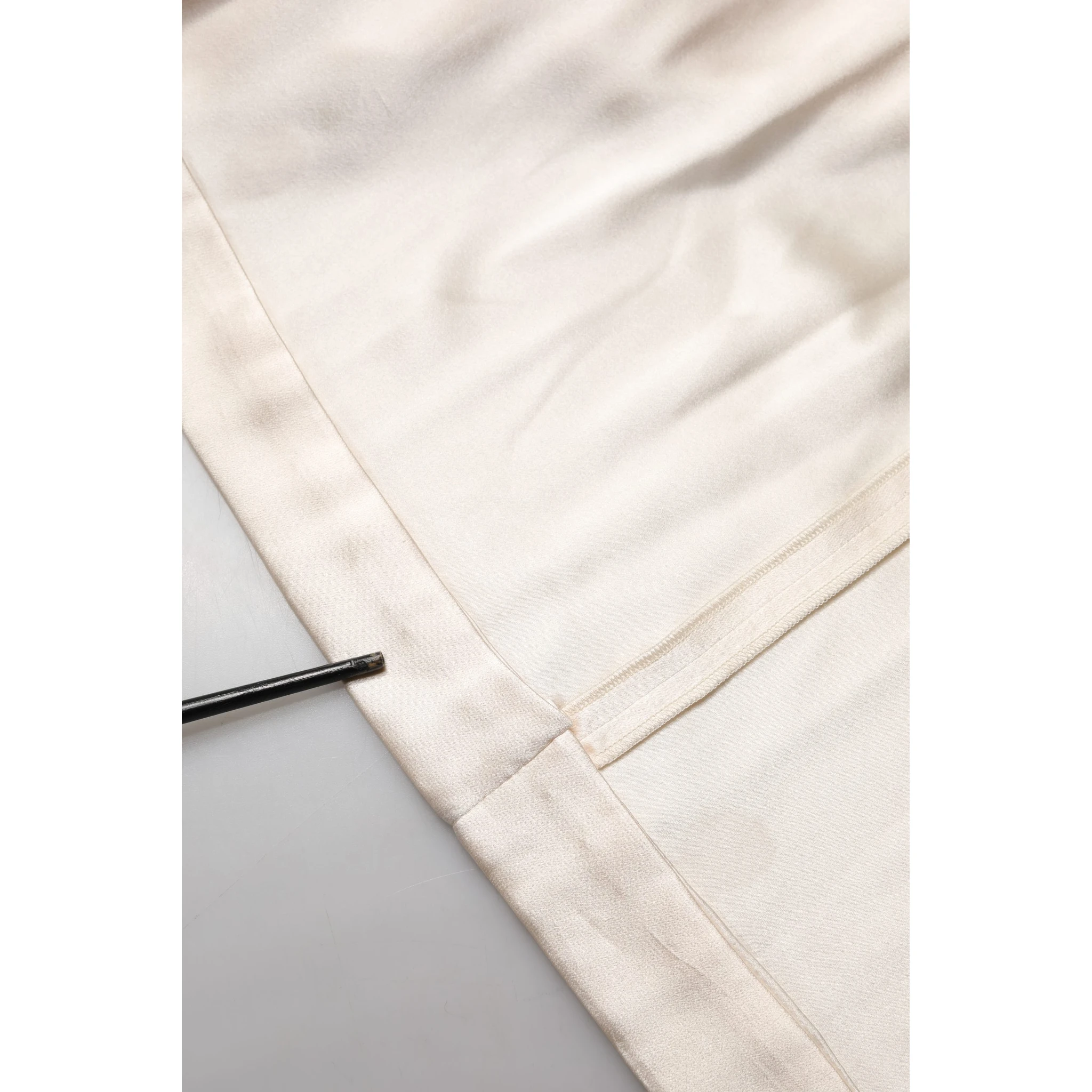 White Satin Strapless Sheath Maxi Dress