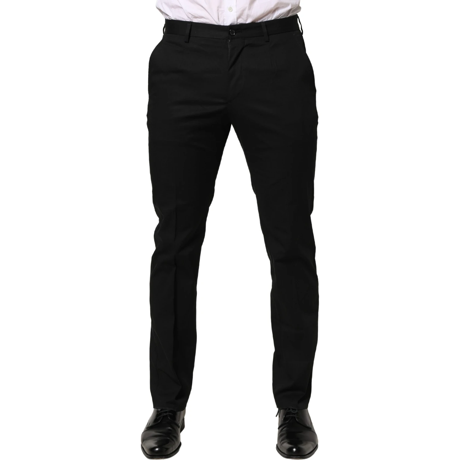 Black Cotton Skinny Dress Formal Trouser Pants