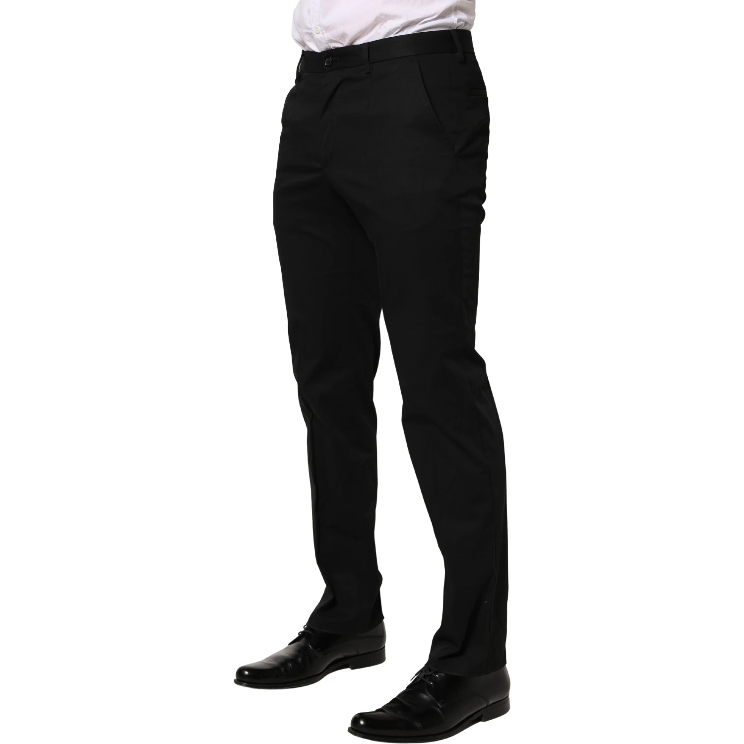 Black Cotton Skinny Dress Formal Trouser Pants