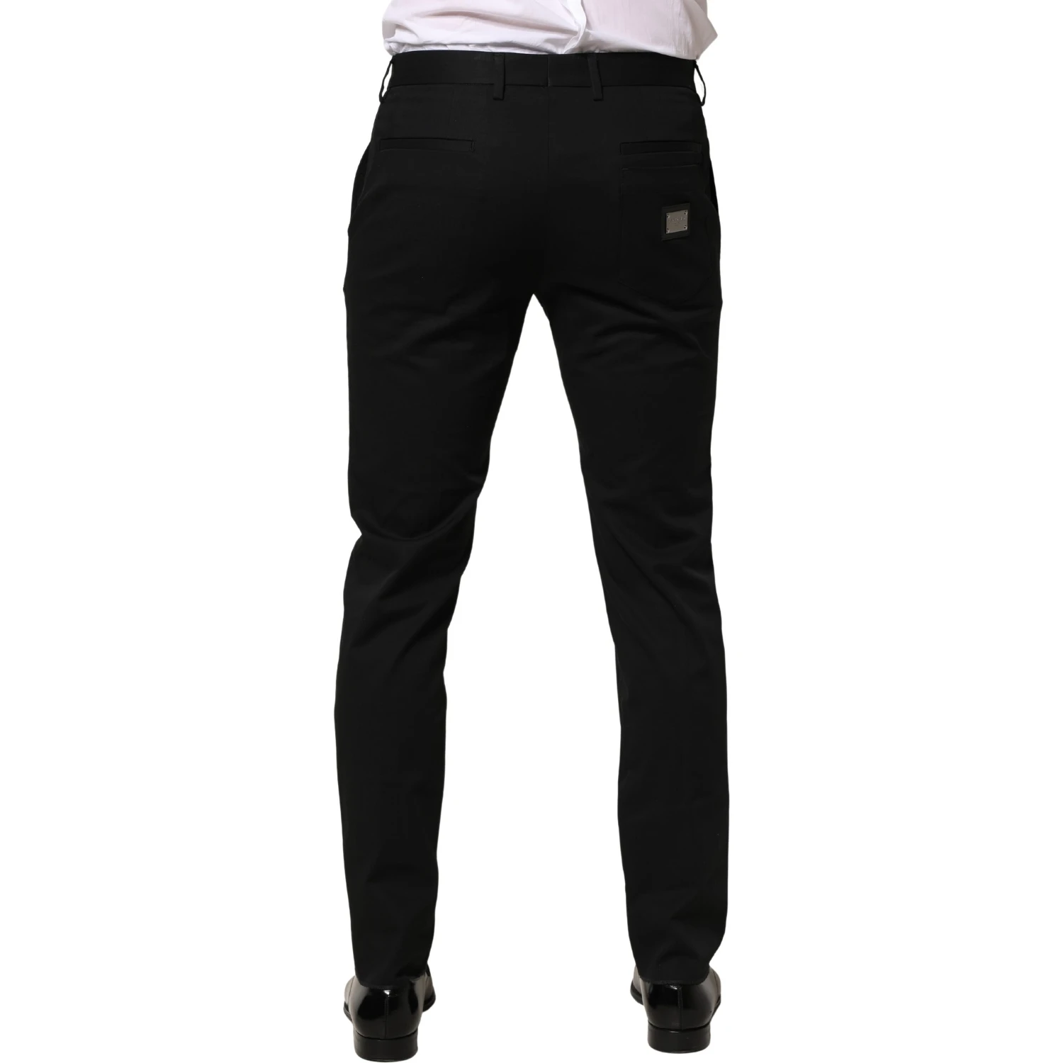 Black Cotton Skinny Dress Formal Trouser Pants