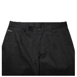 Black Cotton Skinny Dress Formal Trouser Pants