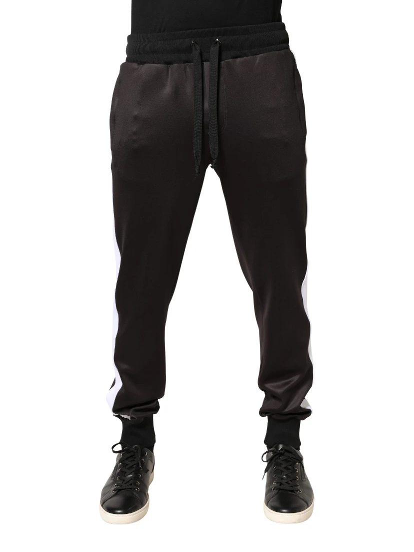 Brown Polyester Skinny Jogger Trouser Pants