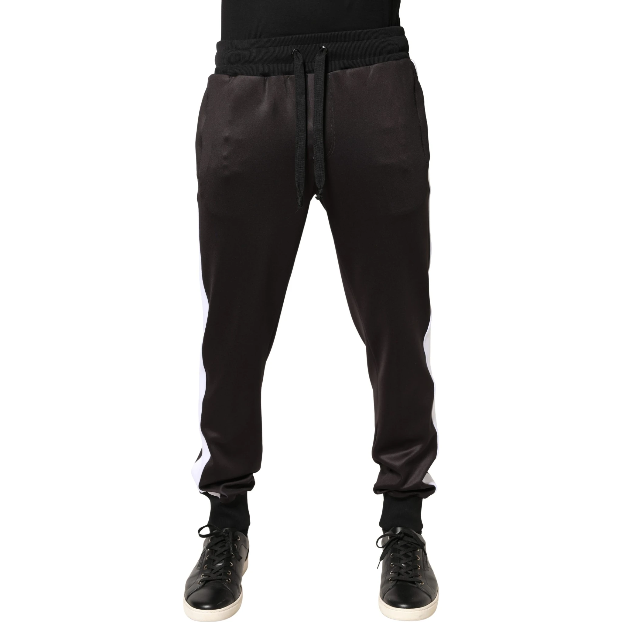 Brown Polyester Skinny Jogger Trouser Pants
