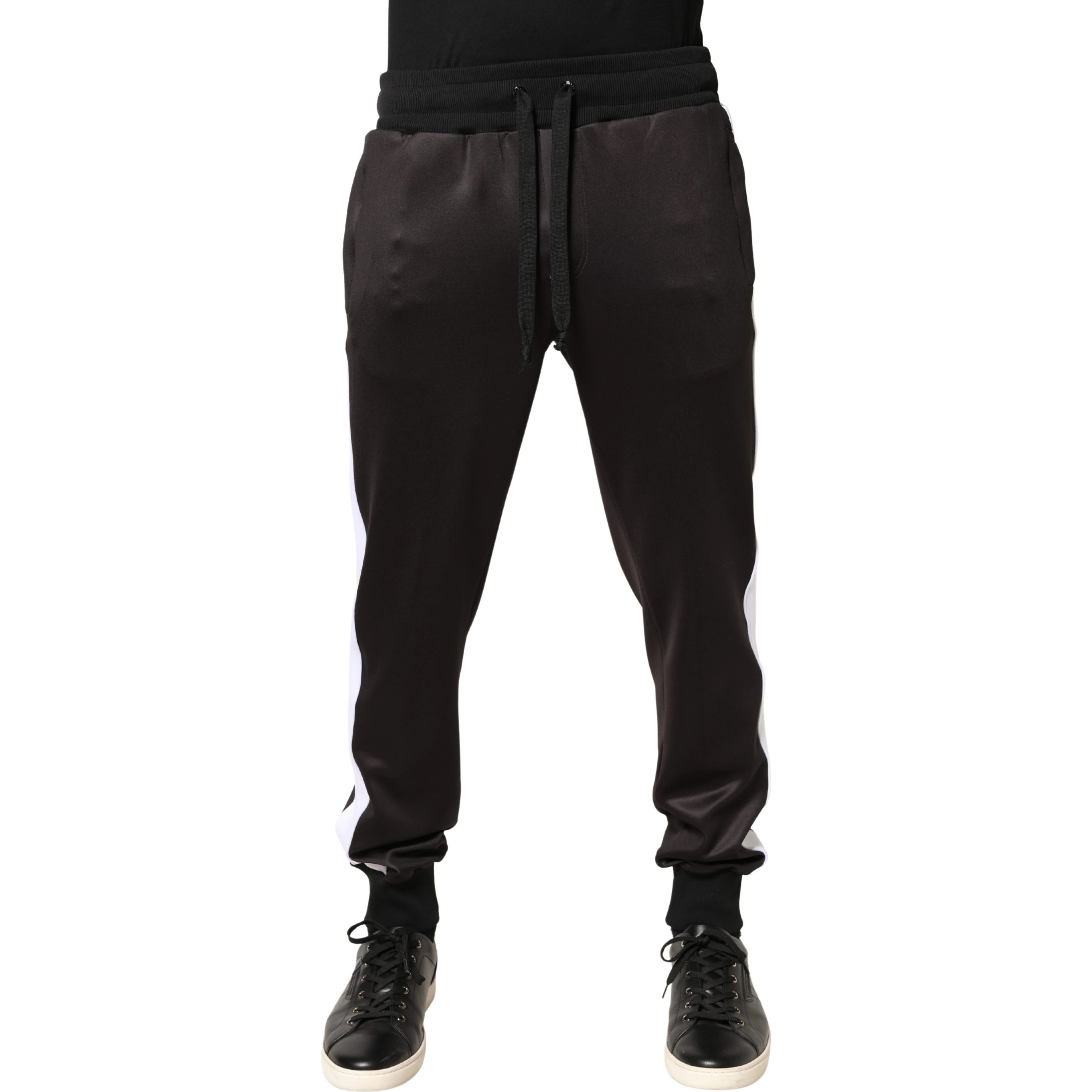 Brown Polyester Skinny Jogger Trouser Pants