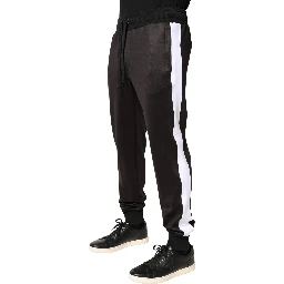 Brown Polyester Skinny Jogger Trouser Pants