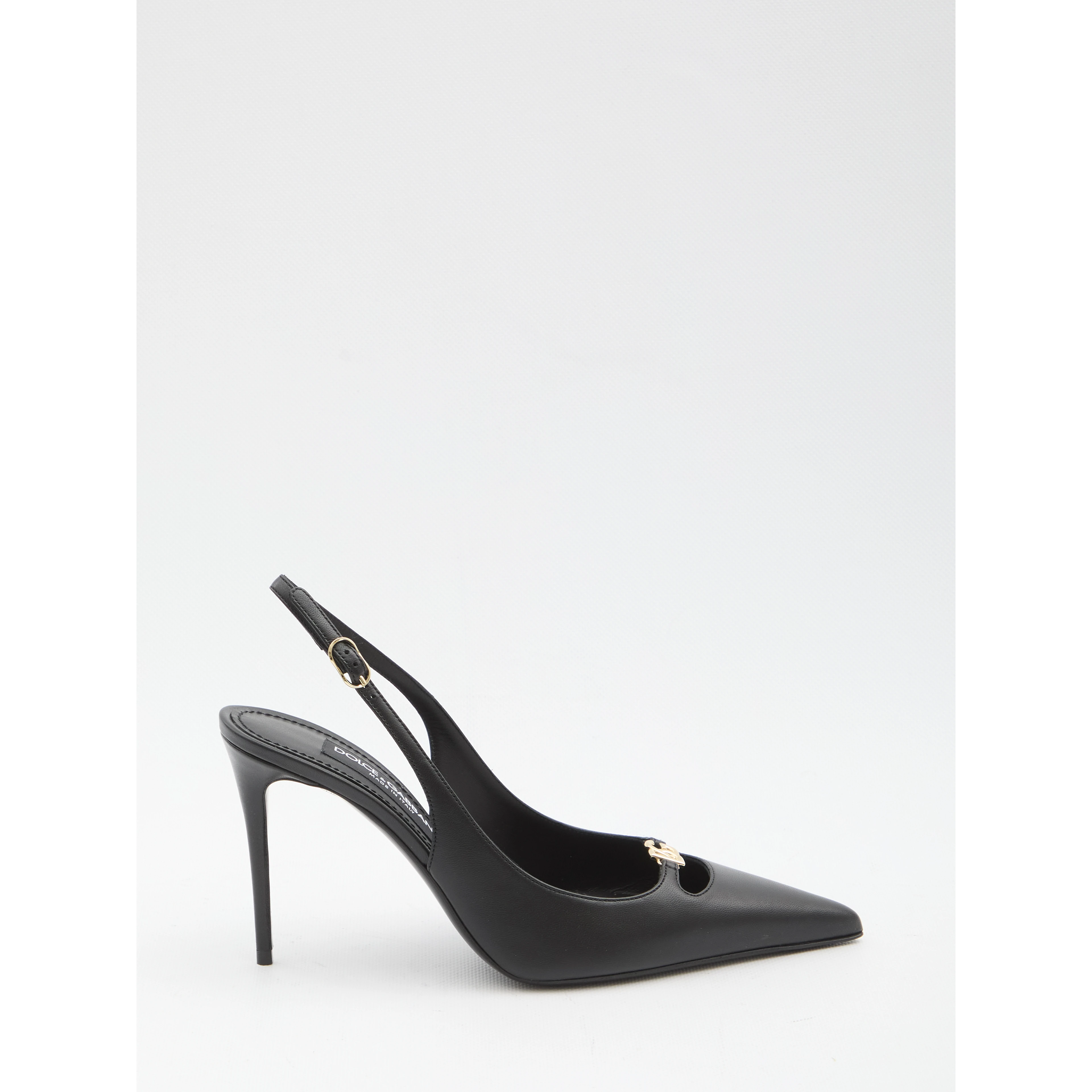 Slingback pumps in silk nappa