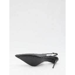 Slingback pumps in silk nappa