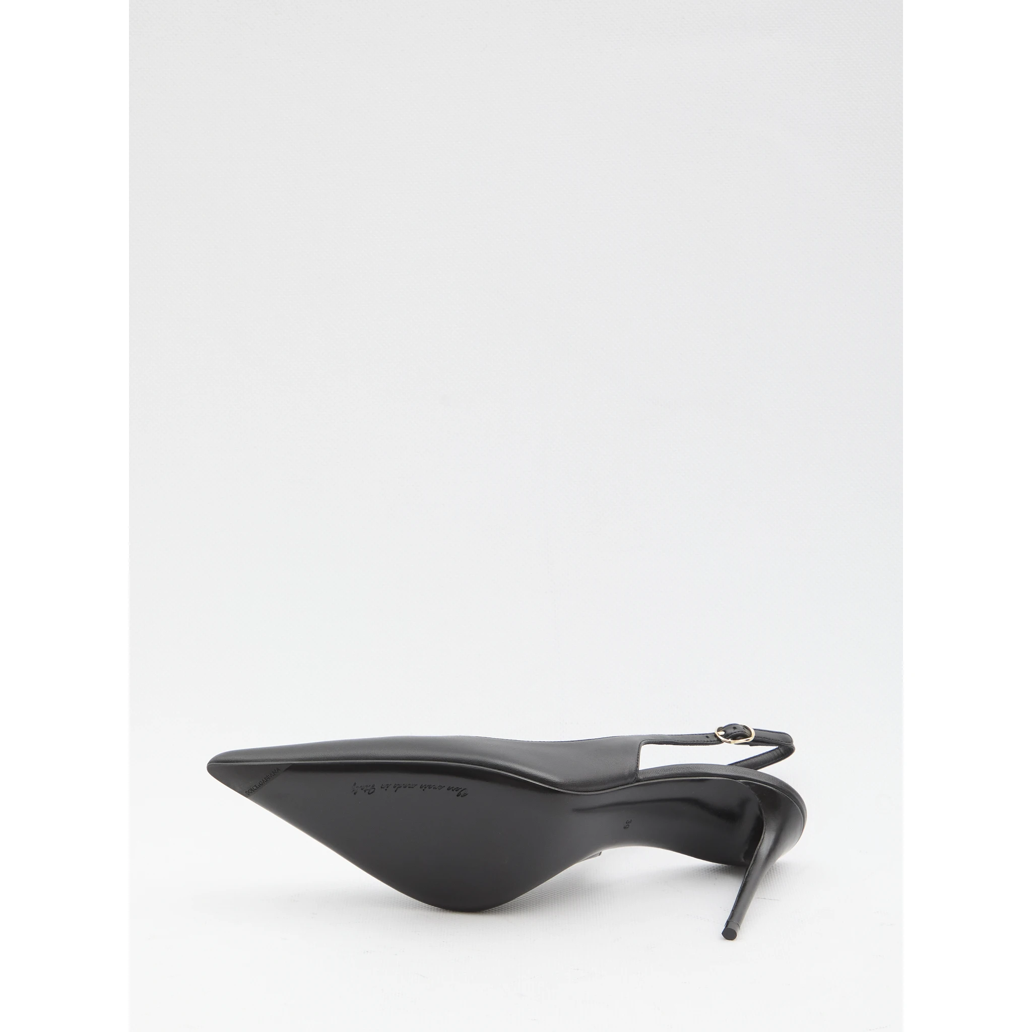Slingback pumps in silk nappa