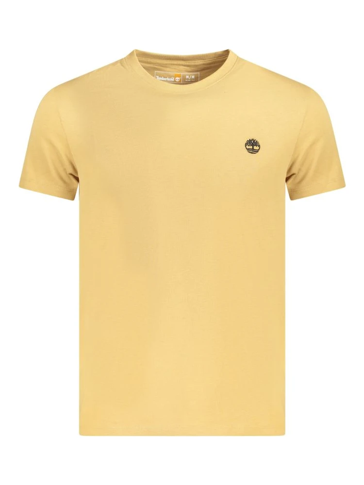 Beige Cotton Men T-Shirt