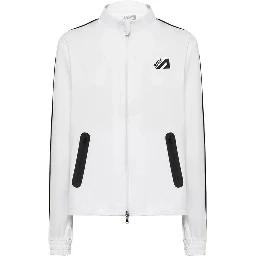 White Elastane Shell Jacket