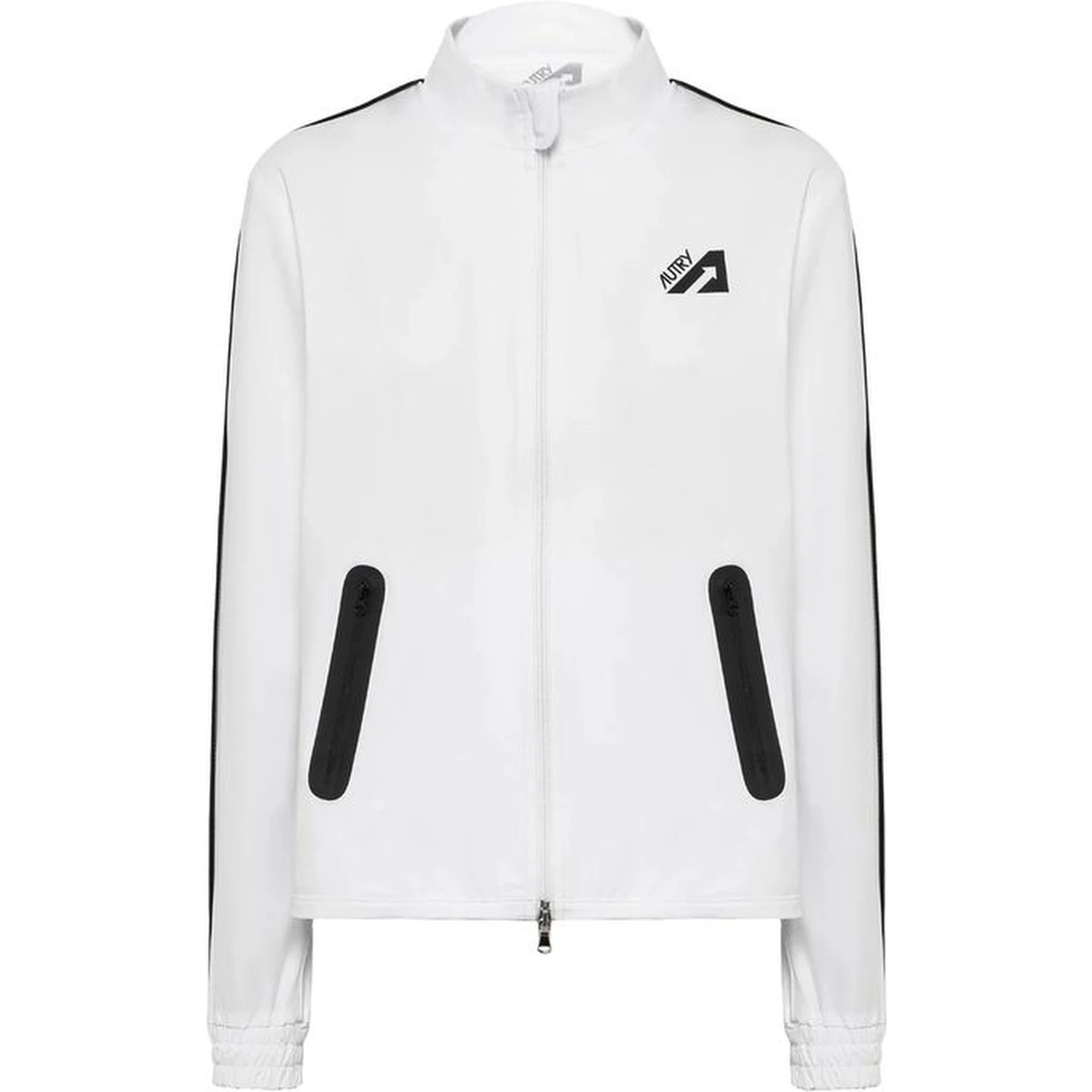 White Elastane Shell Jacket