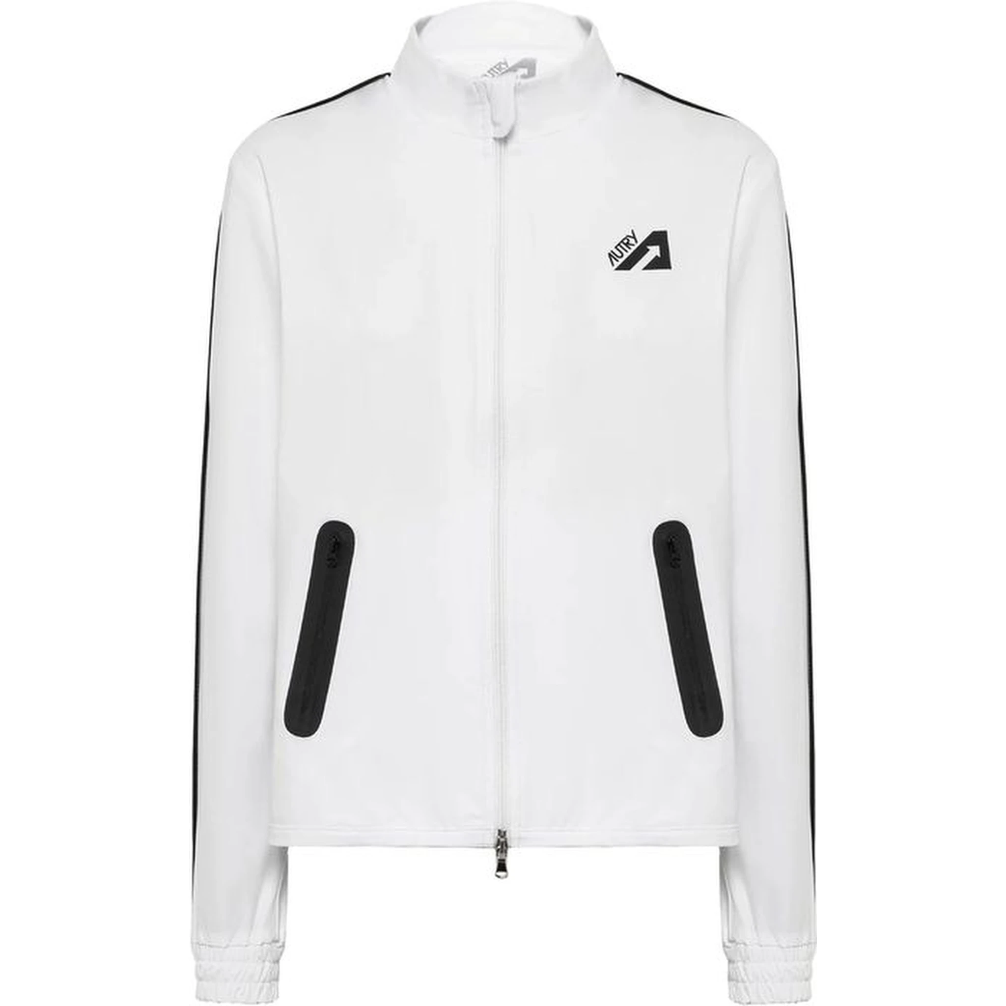 White Elastane Shell Jacket