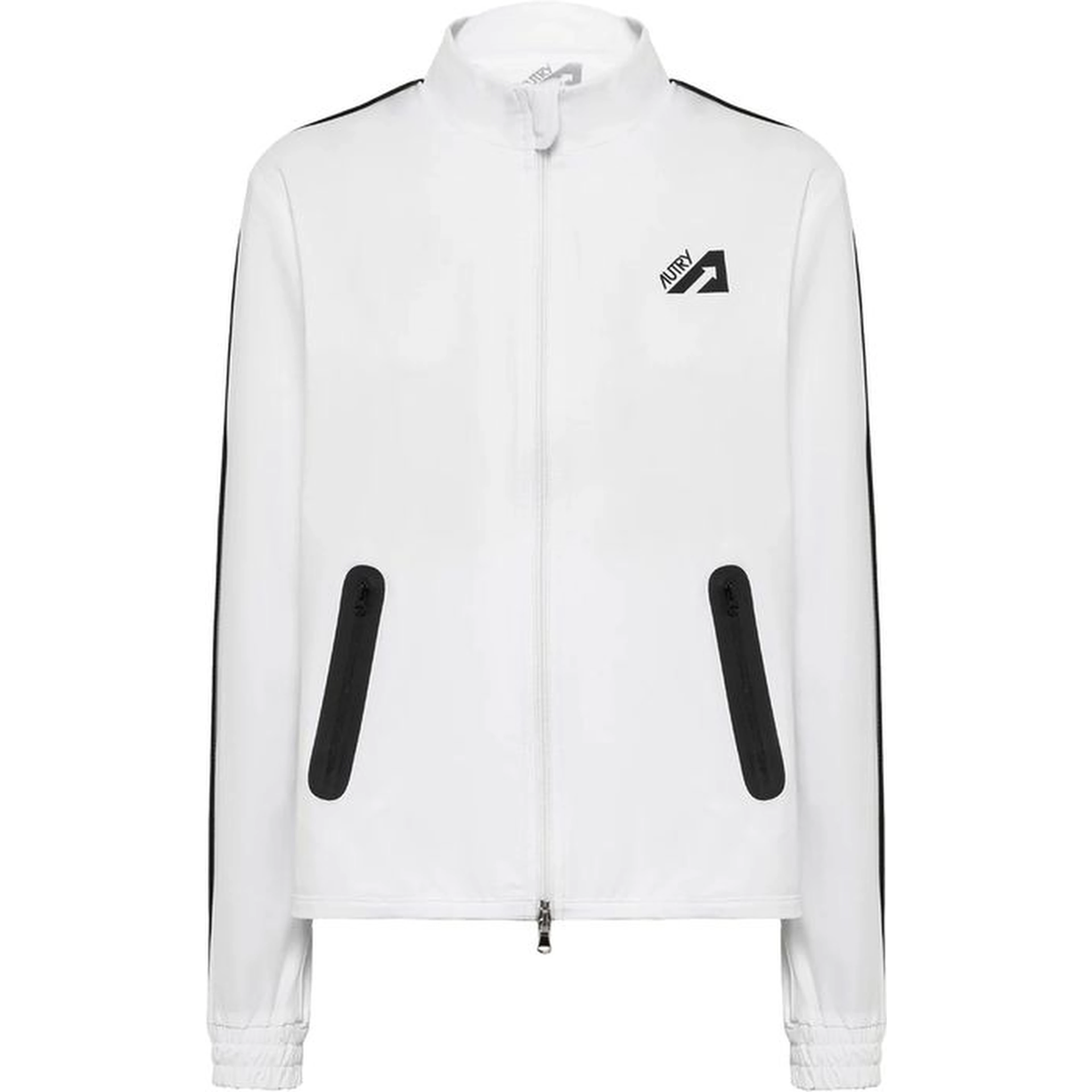 White Elastane Shell Jacket