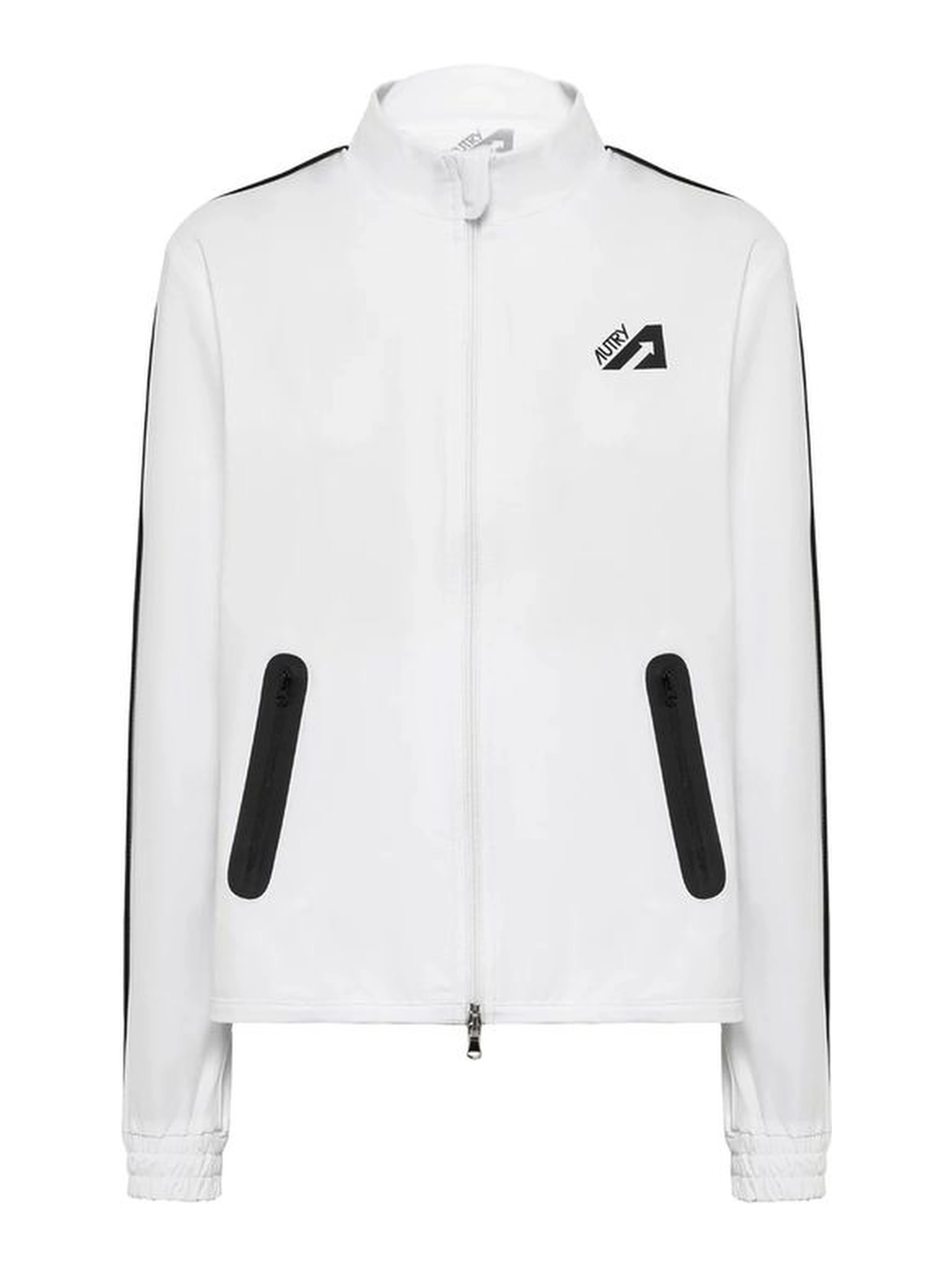 White Elastane Shell Jacket