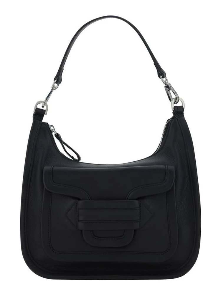 Black Calf Leather Bos Taurus Shoulder Bag