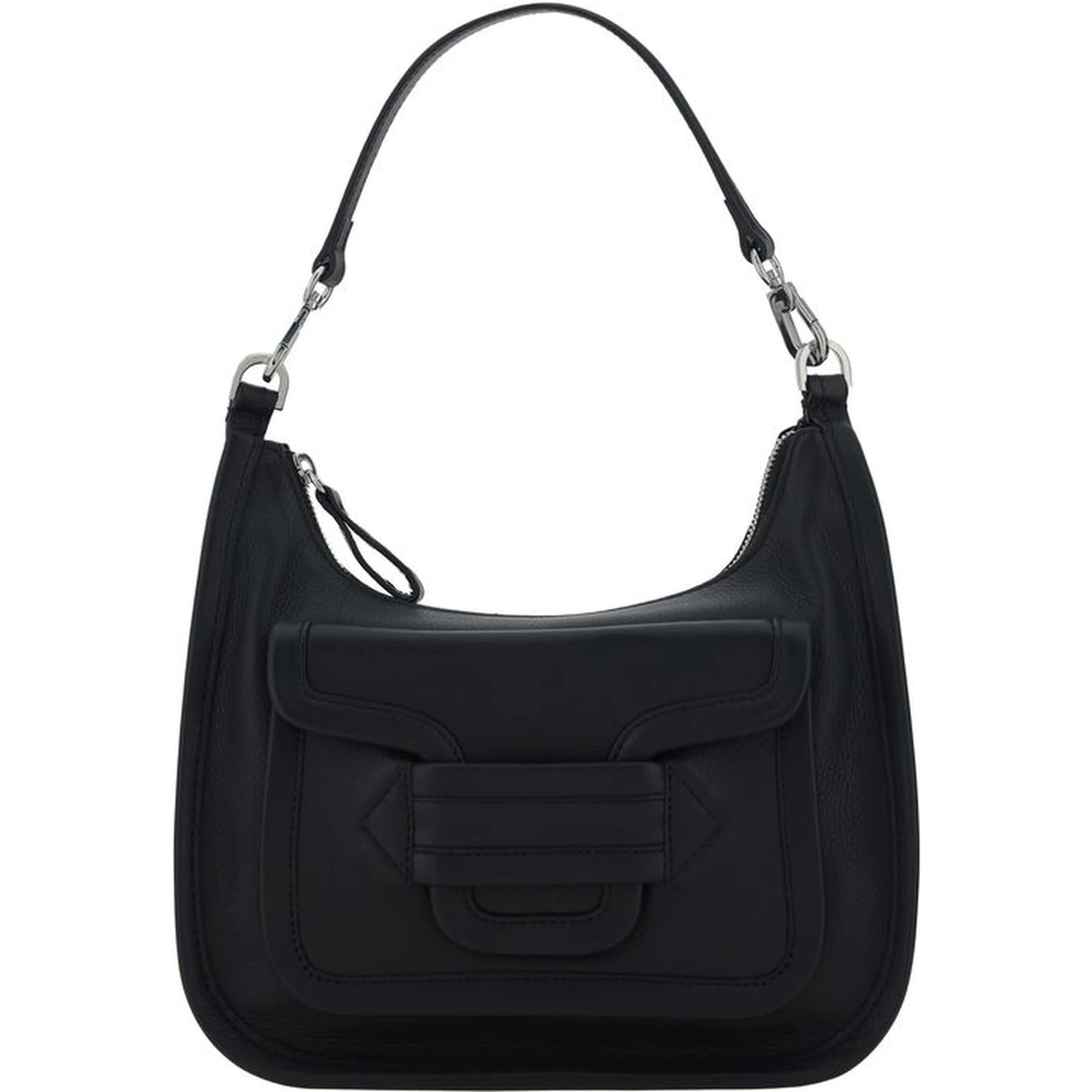 Black Calf Leather Bos Taurus Shoulder Bag