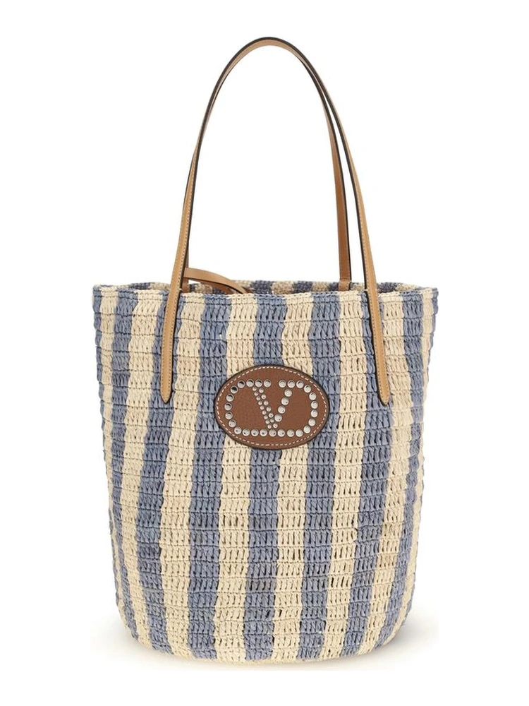 Multicolor Raffia Backet Bag