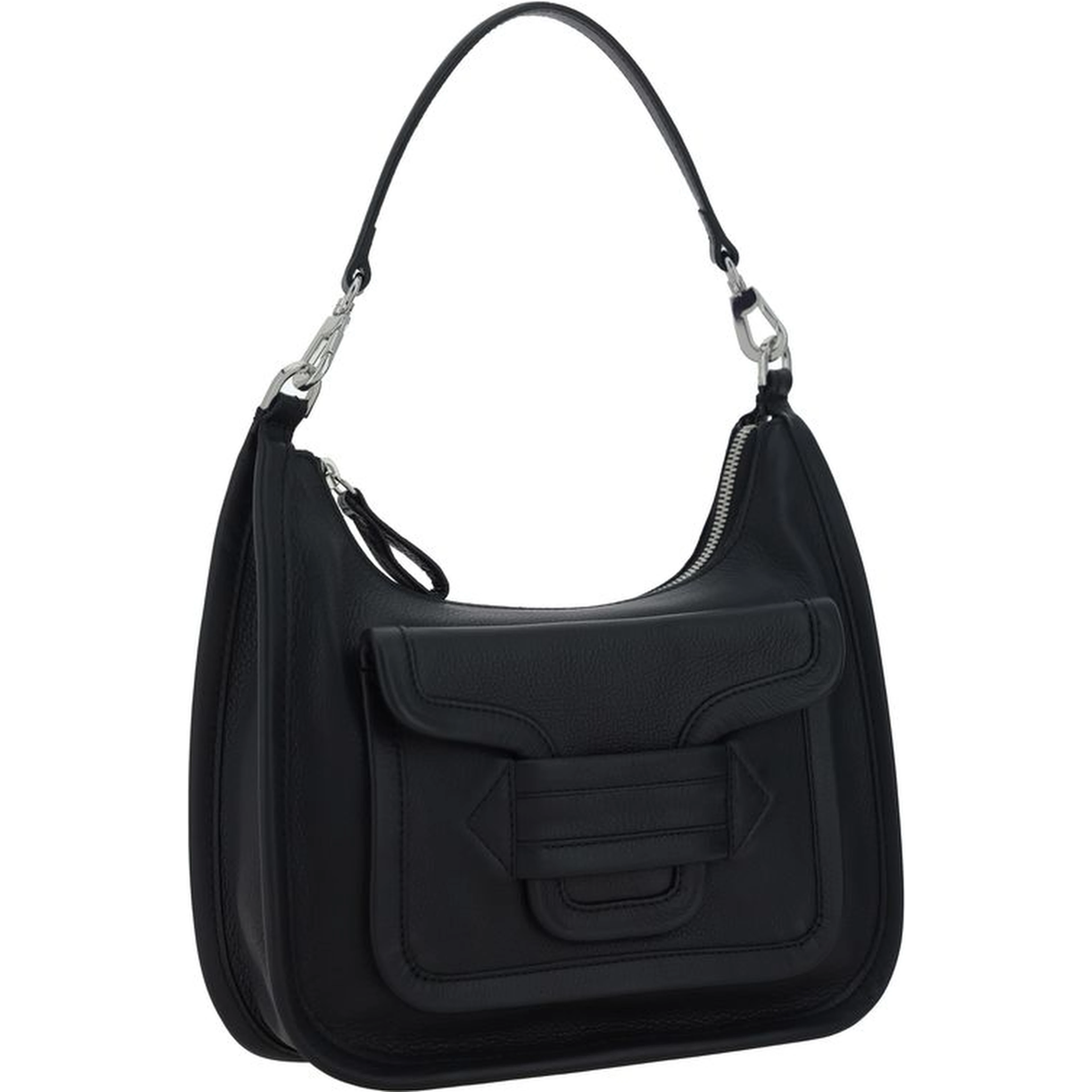 Black Calf Leather Bos Taurus Shoulder Bag
