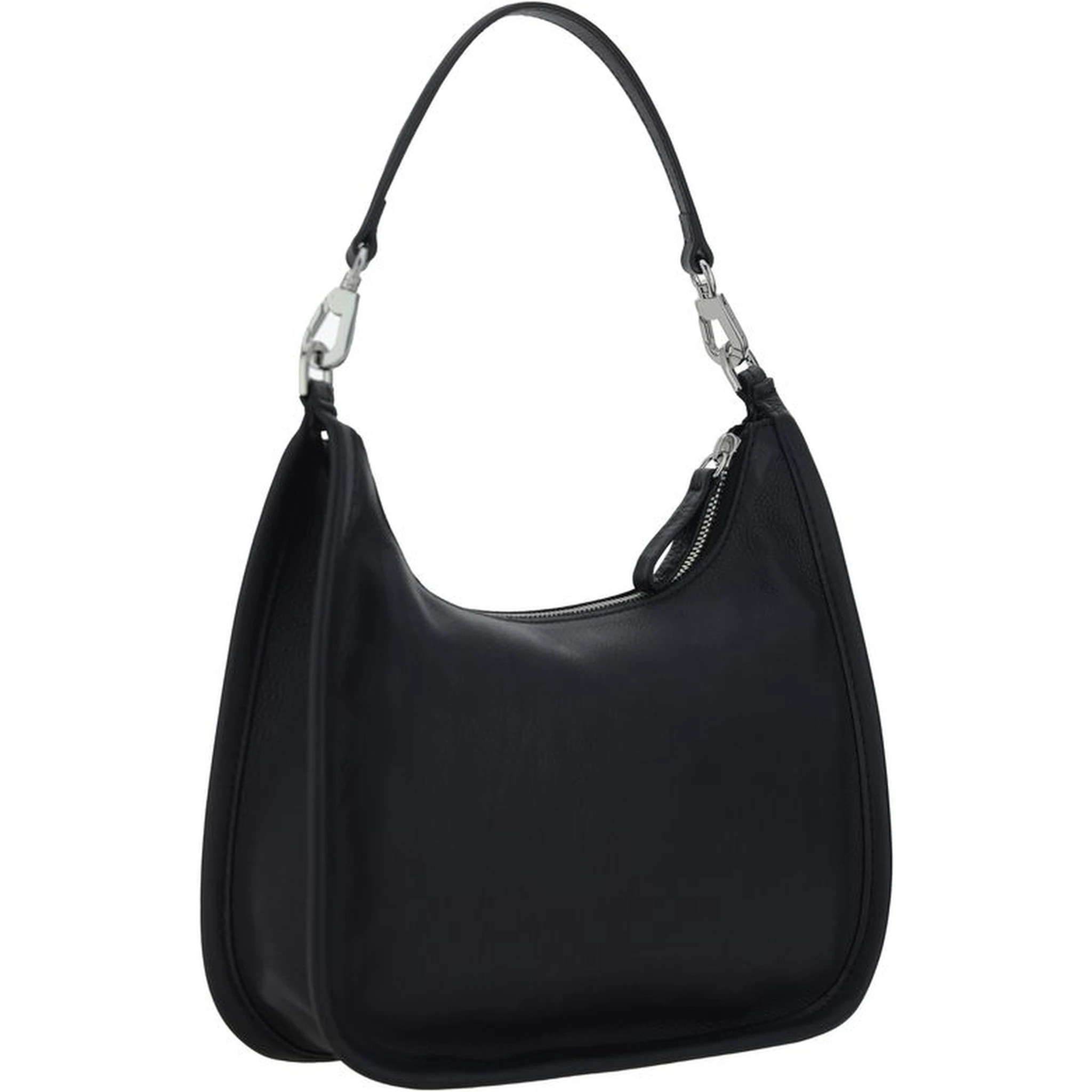 حقيبة كتف بوس توروس من جلد العجل الأسود