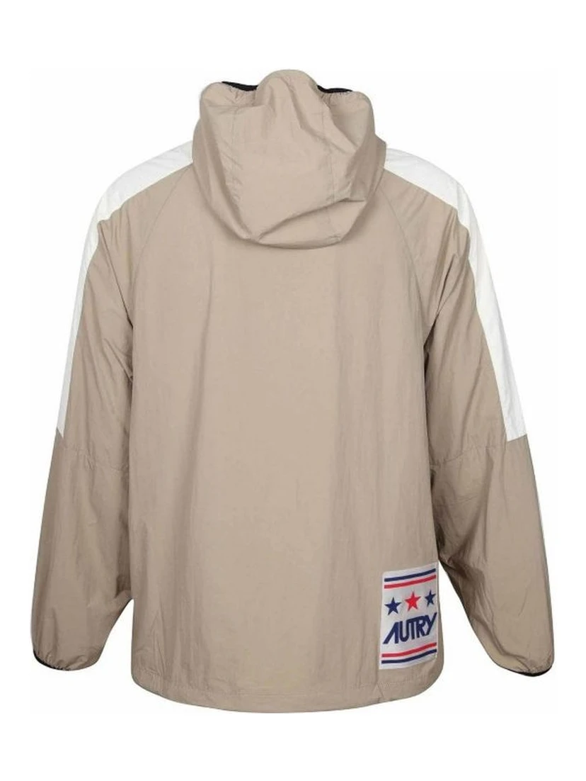 Beige Nylon Shell Jacket