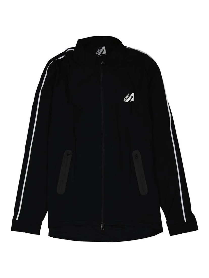 Black Elastane Shell Jacket