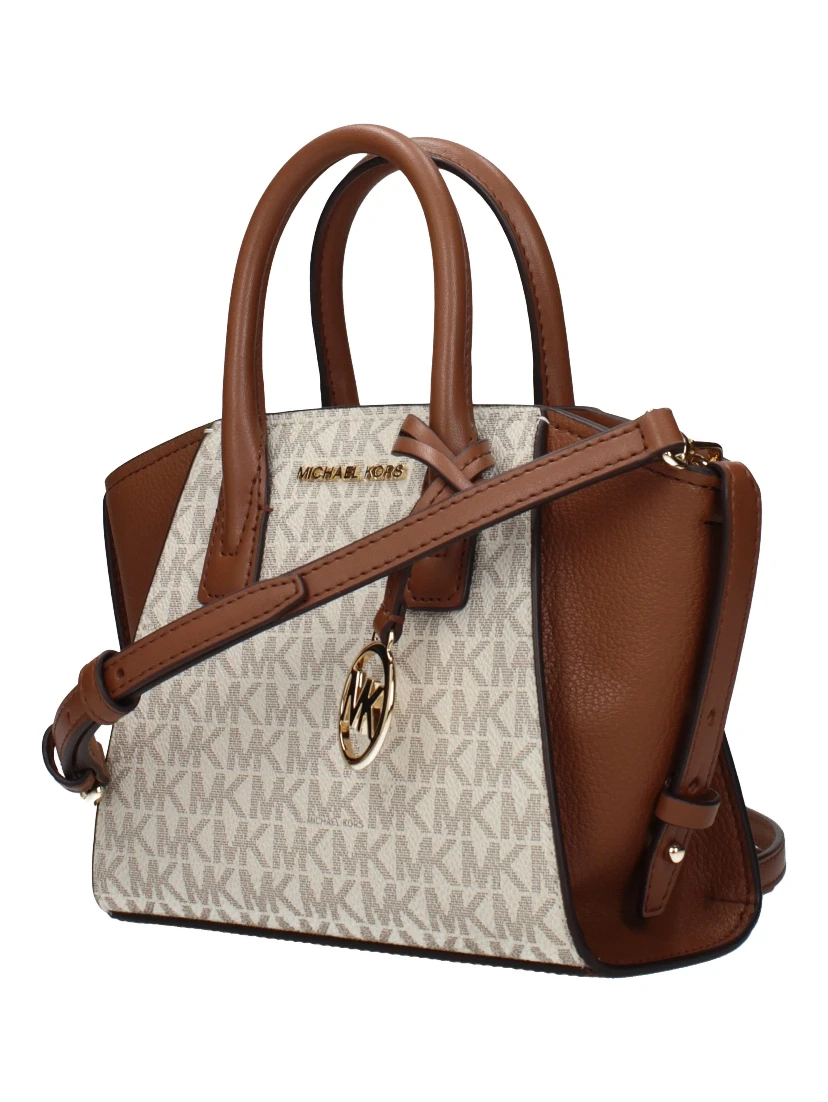 Beige Fabric Handbag