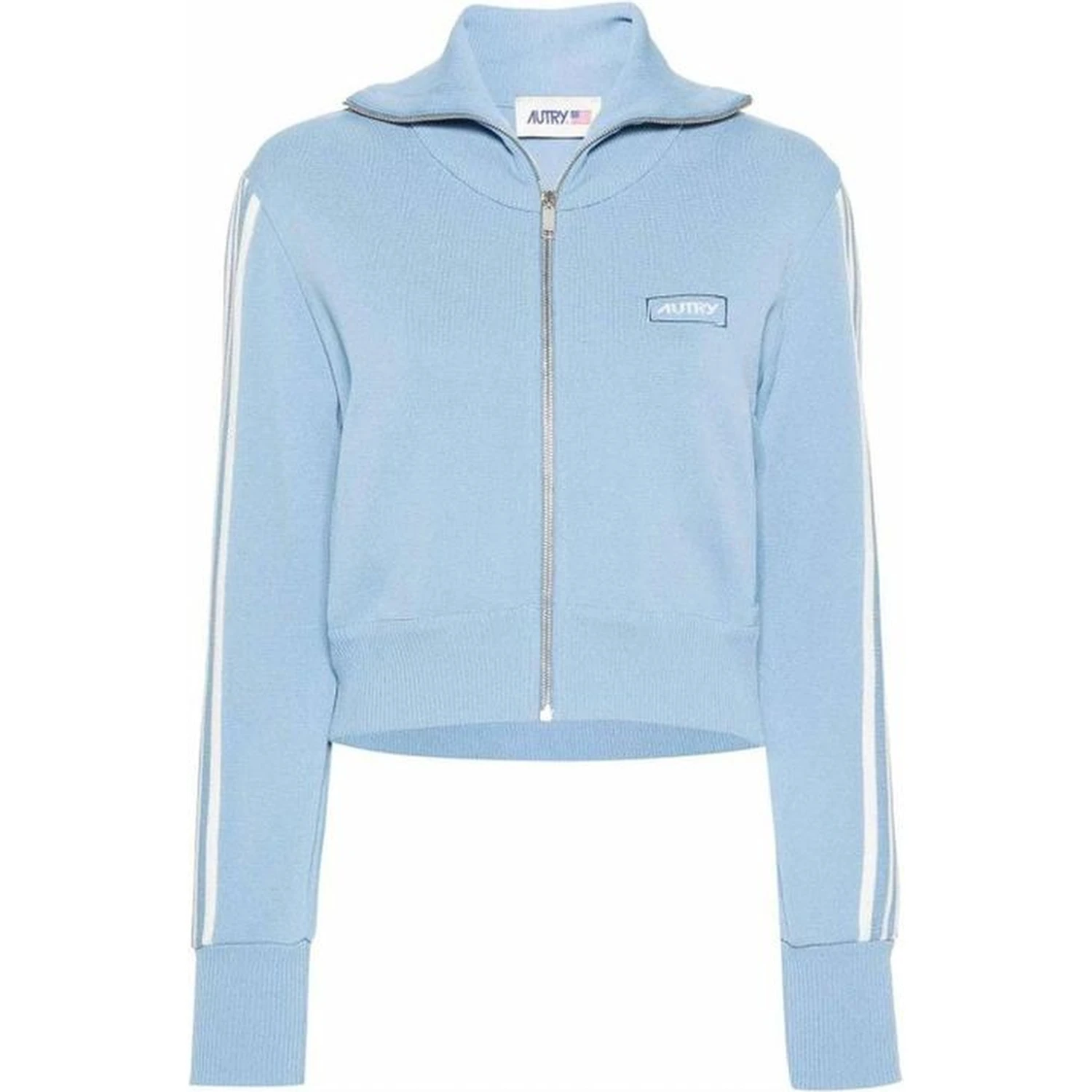 Blue Nylon Cardigan