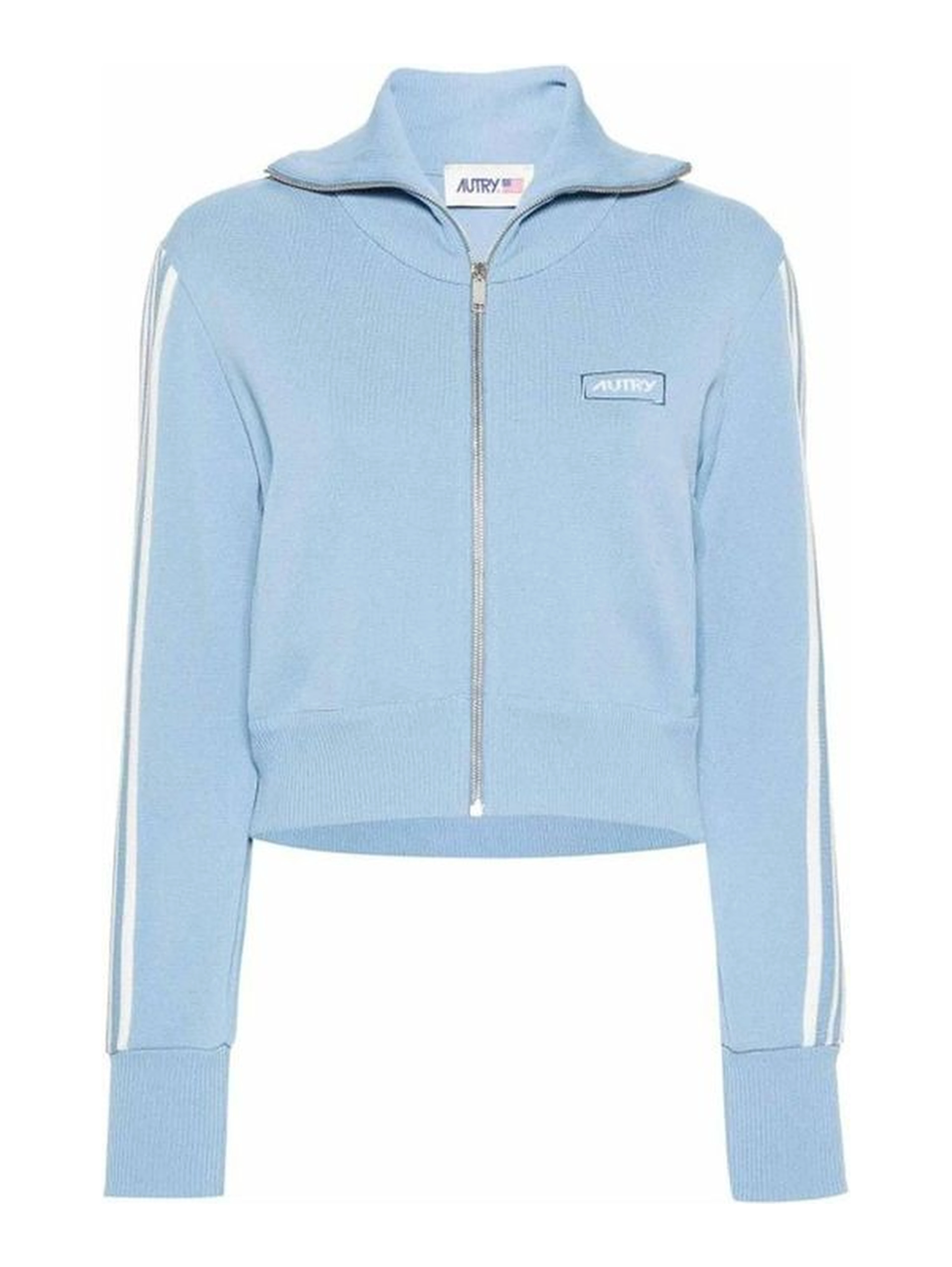 Blue Nylon Cardigan